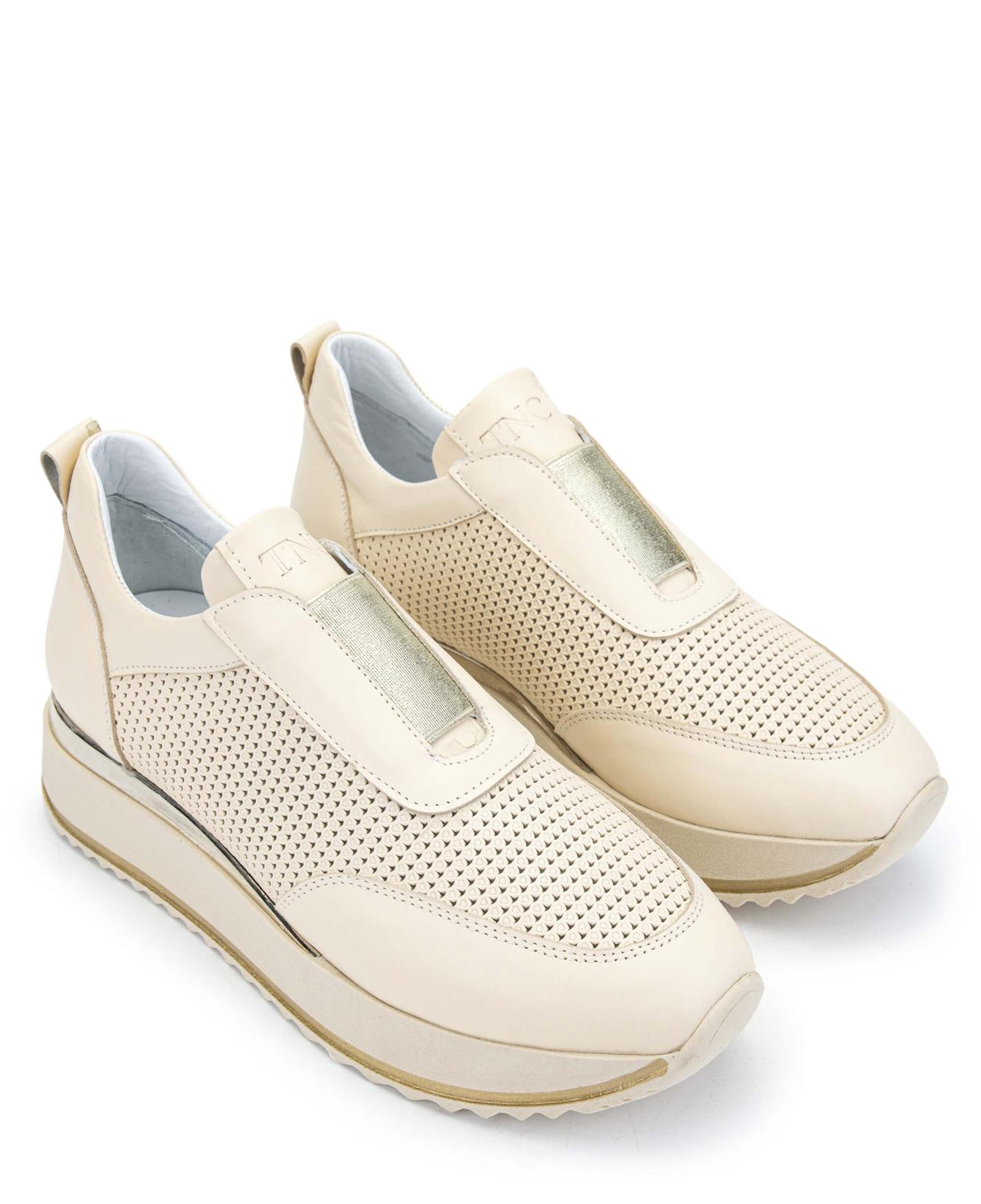 Tamer Tanca Kadın Hakiki Deri Bej Sneakers & Spor Ayakkabı