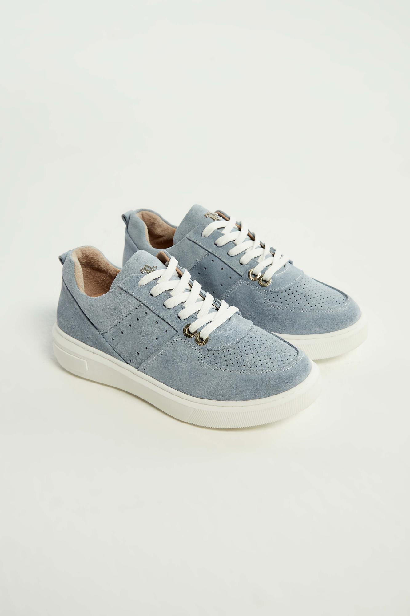 Tamer Tanca Kadın Hakiki Deri Mavi Süet Sneakers & Spor Ayakkabı