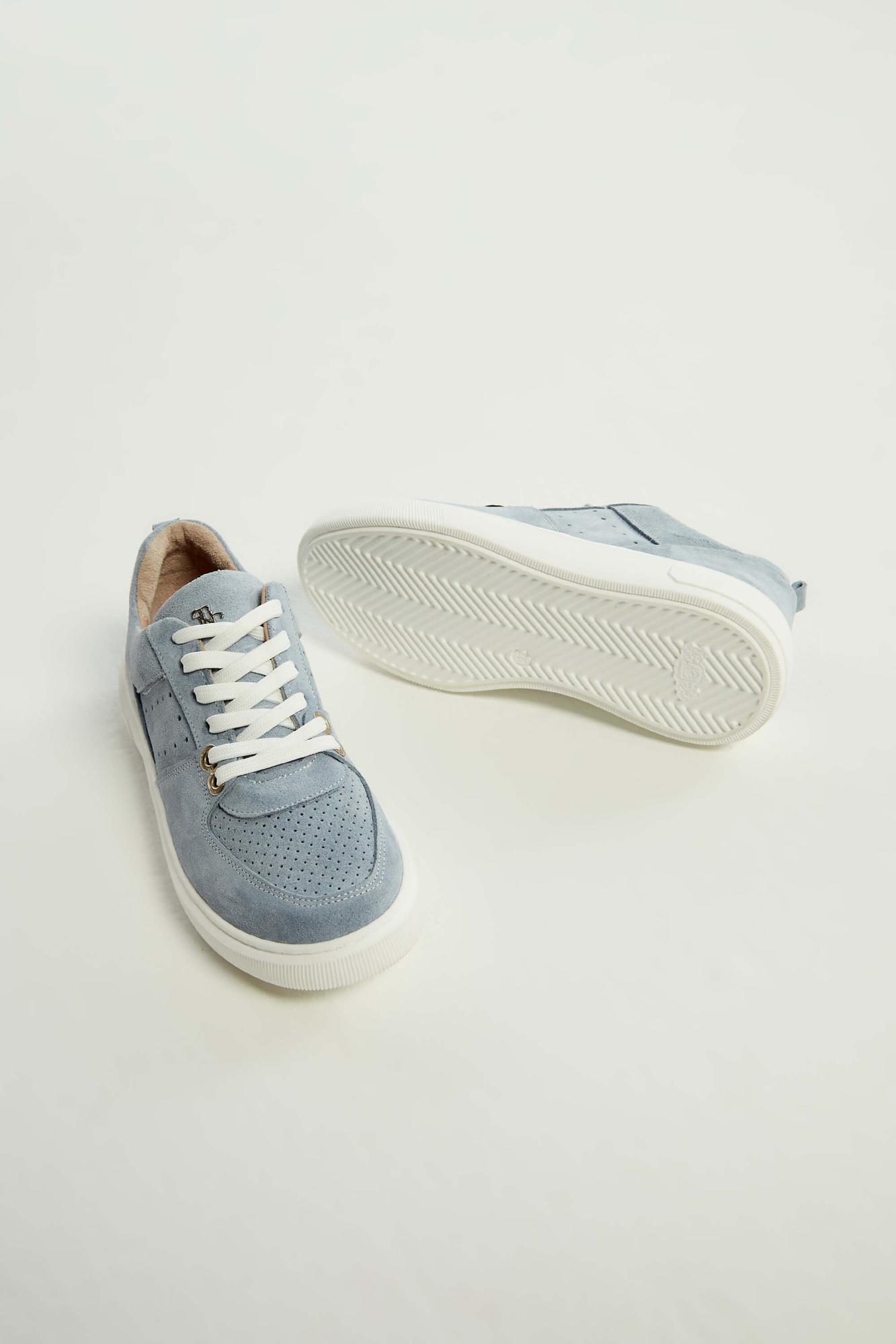 Tamer Tanca Kadın Hakiki Deri Mavi Süet Sneakers & Spor Ayakkabı