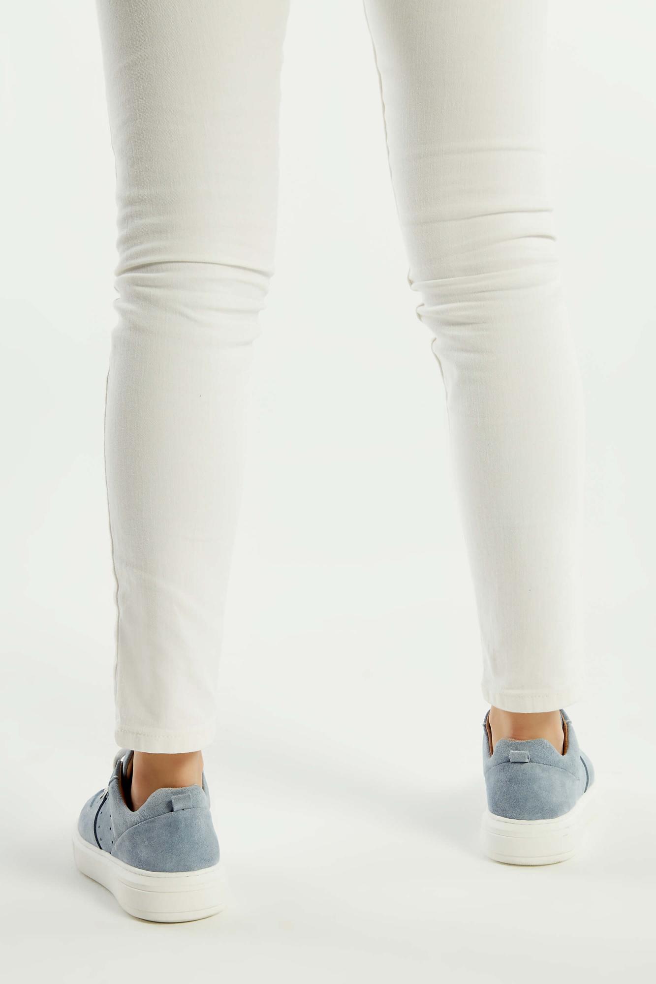 Tamer Tanca Kadın Hakiki Deri Mavi Süet Sneakers & Spor Ayakkabı