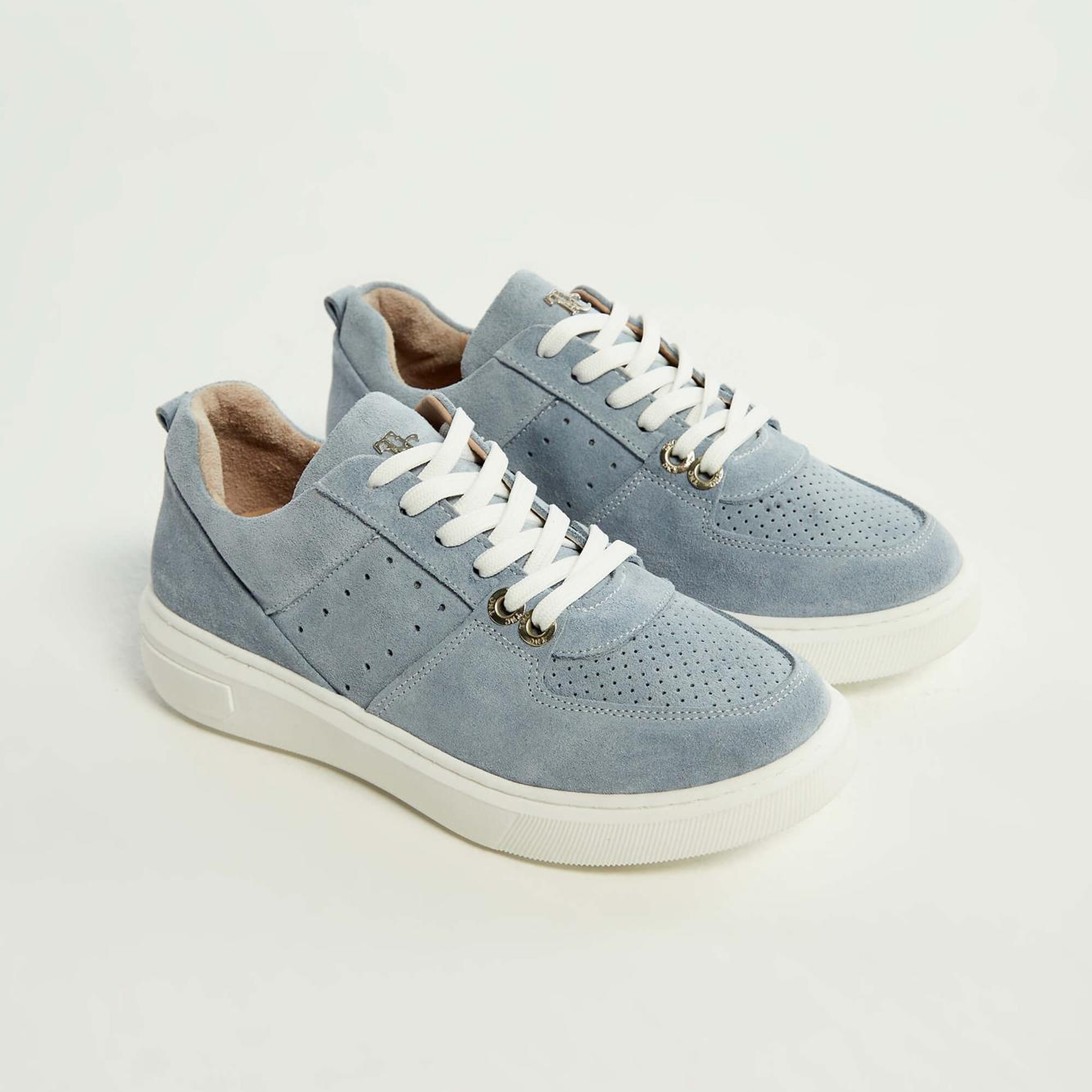 Tamer Tanca Kadın Hakiki Deri Mavi Süet Sneakers & Spor Ayakkabı