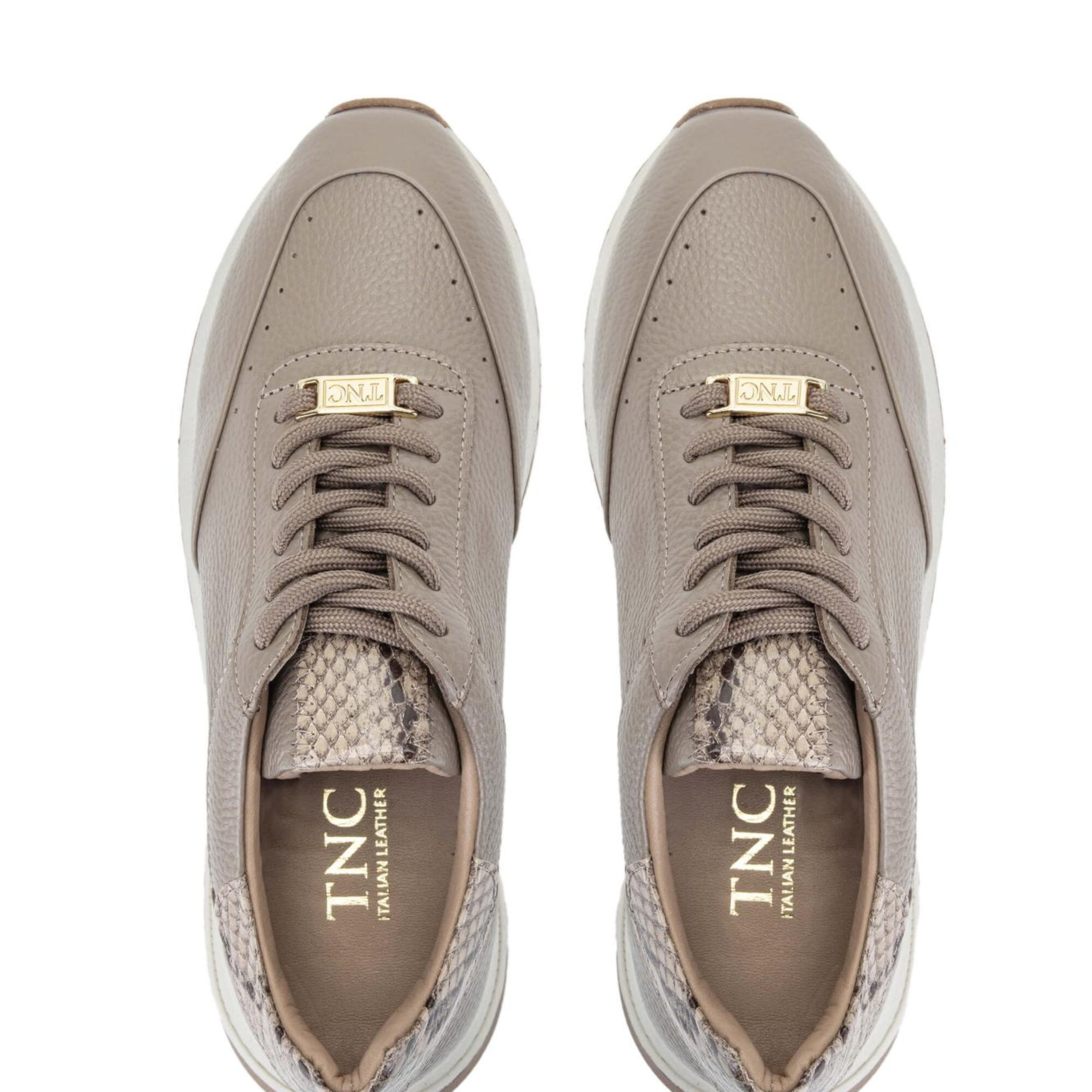 Tamer Tanca Kadın Hakiki Deri Bej Sneakers & Spor Ayakkabı