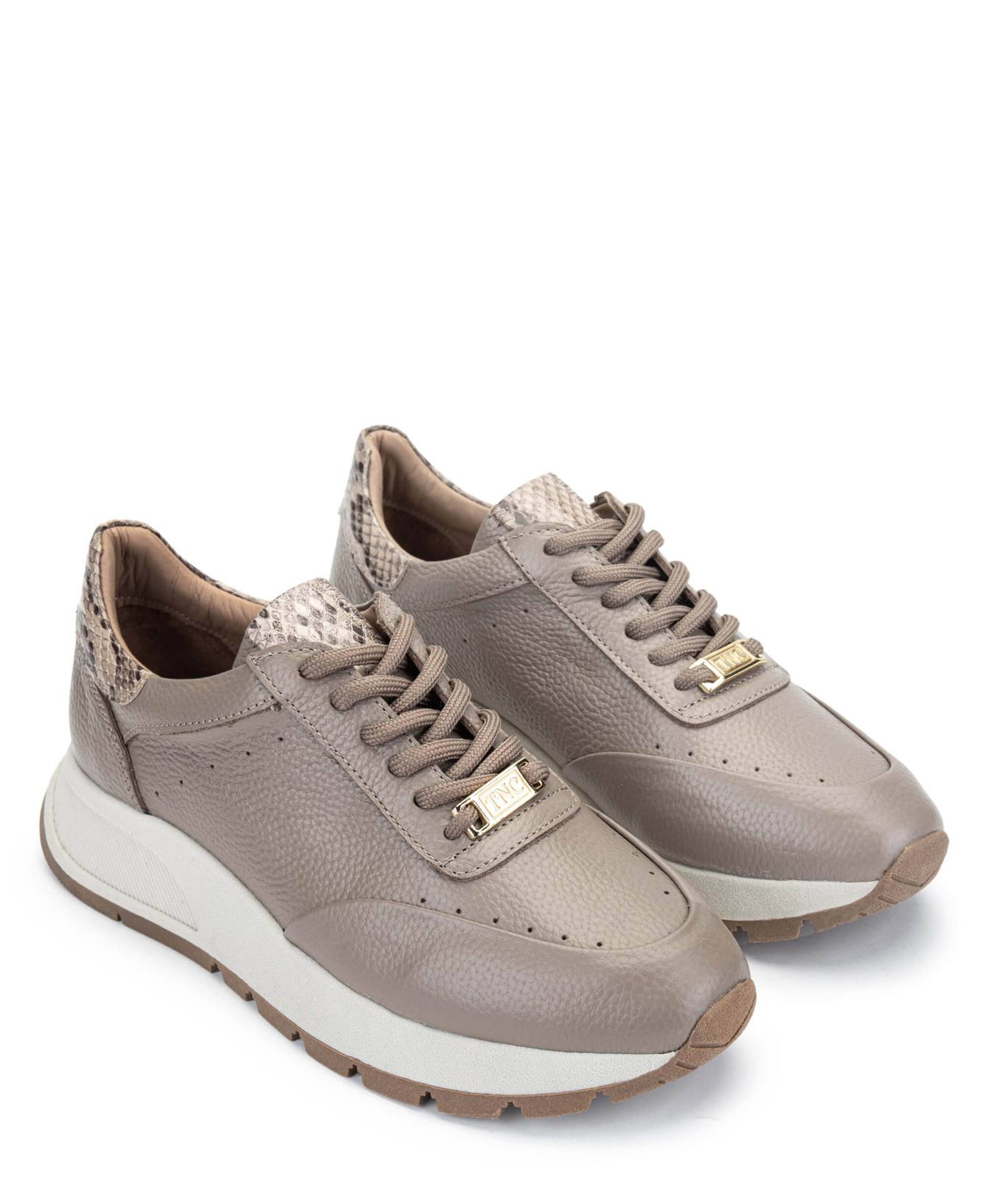 Tamer Tanca Kadın Hakiki Deri Bej Sneakers & Spor Ayakkabı