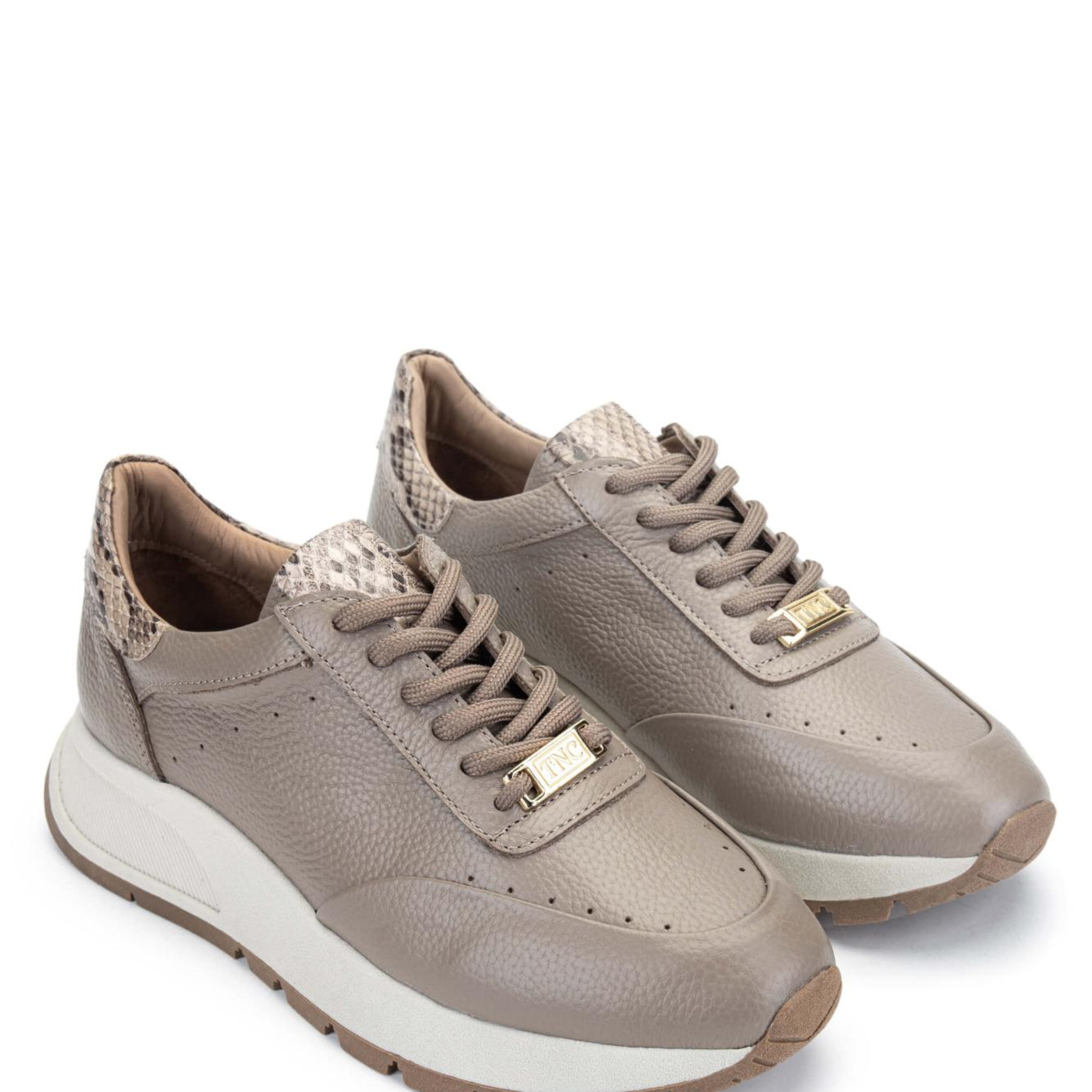 Tamer Tanca Kadın Hakiki Deri Bej Sneakers & Spor Ayakkabı