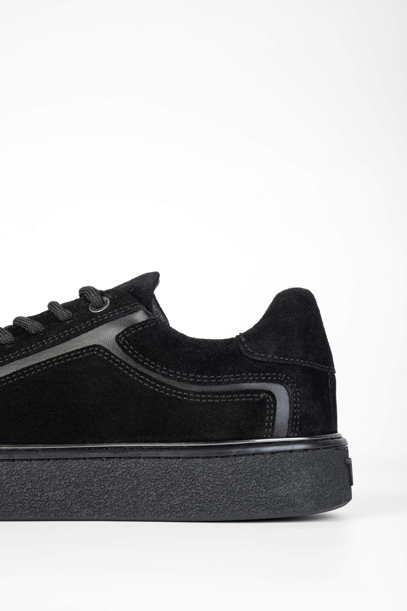 Tamer Tanca Kadın Hakiki Deri Siyah Süet Sneakers & Spor Ayakkabı