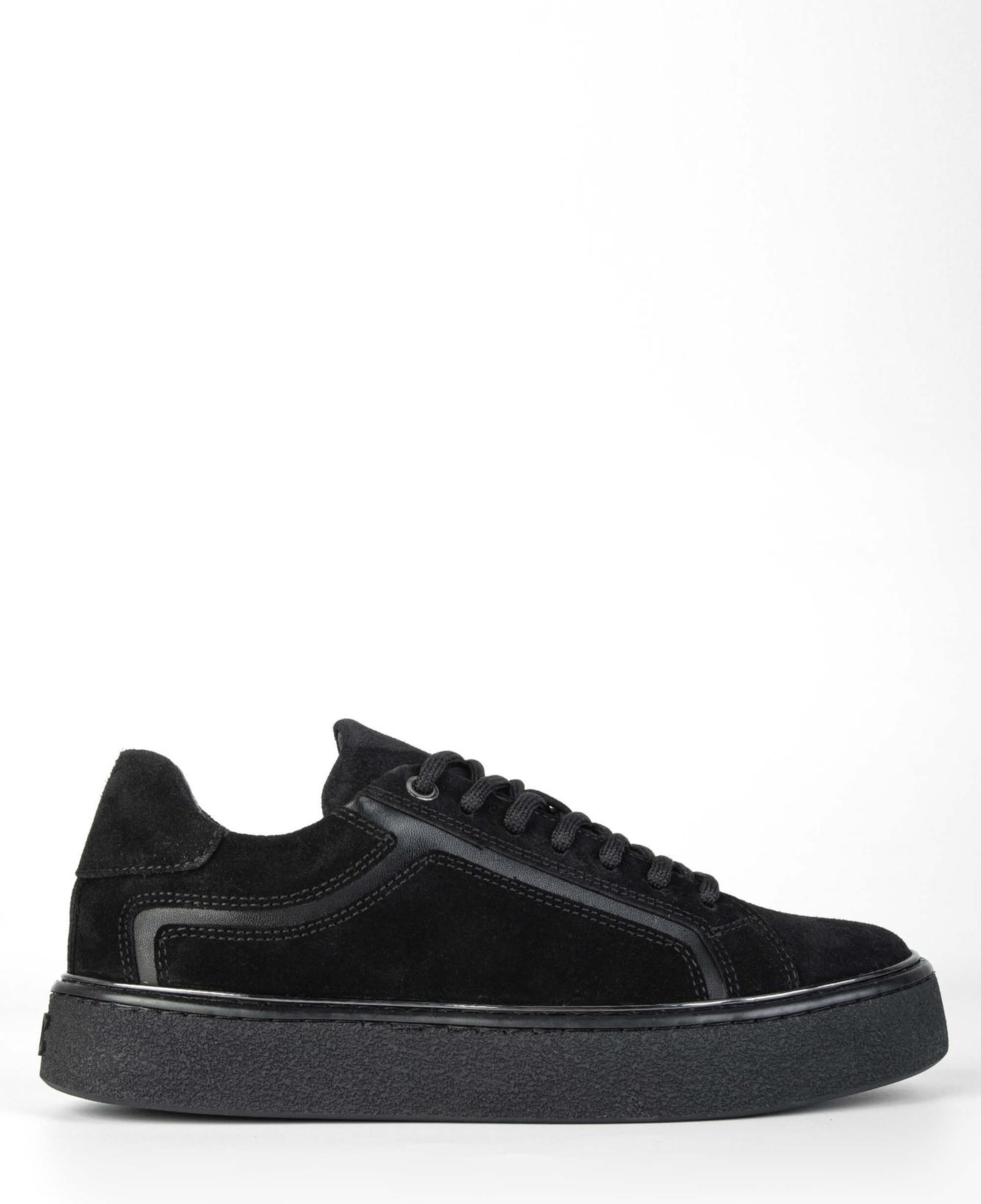 Tamer Tanca Kadın Hakiki Deri Siyah Süet Sneakers & Spor Ayakkabı