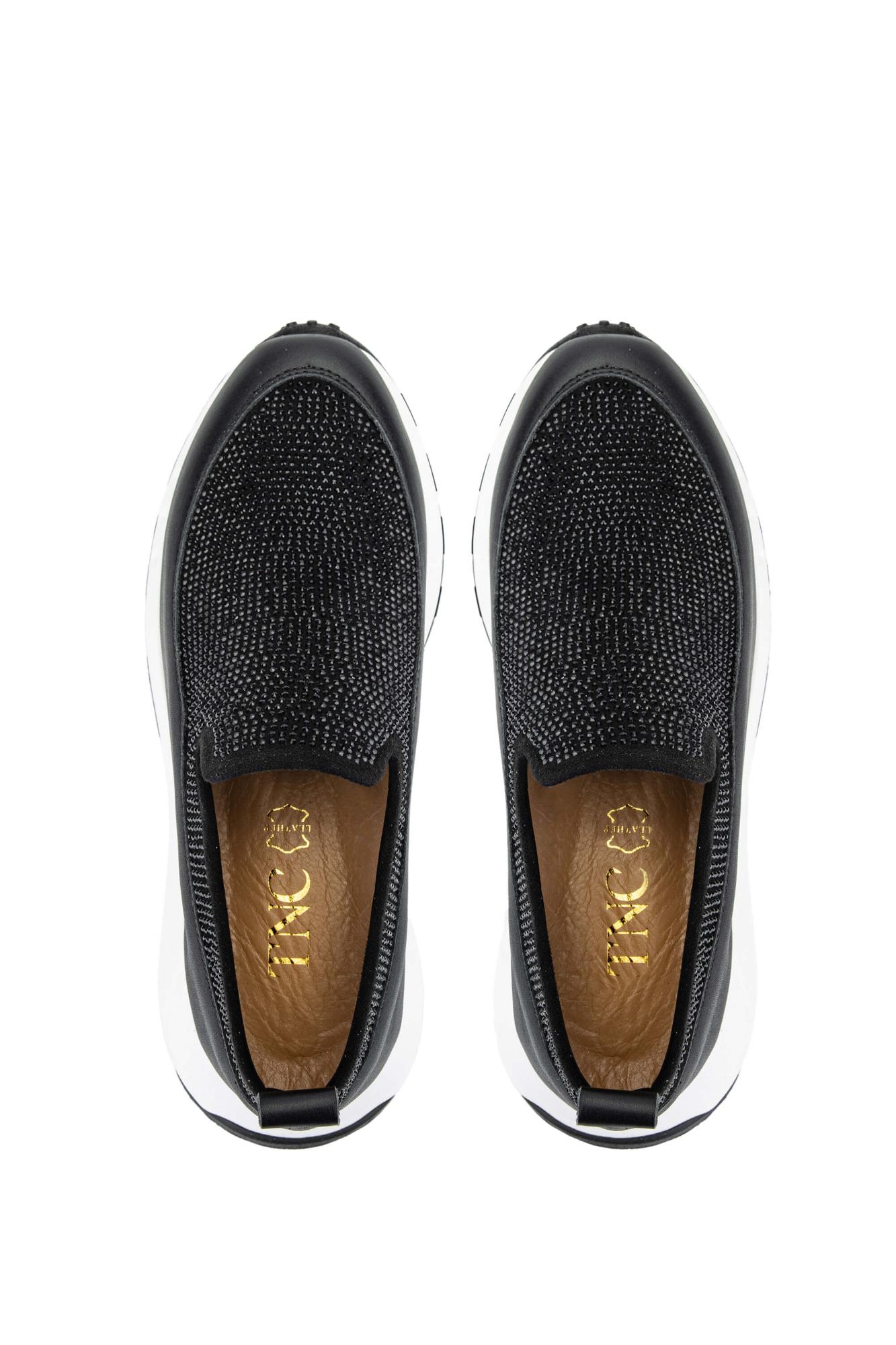 Tamer Tanca Kadın Hakiki Deri Siyah Sneakers & Spor Ayakkabı