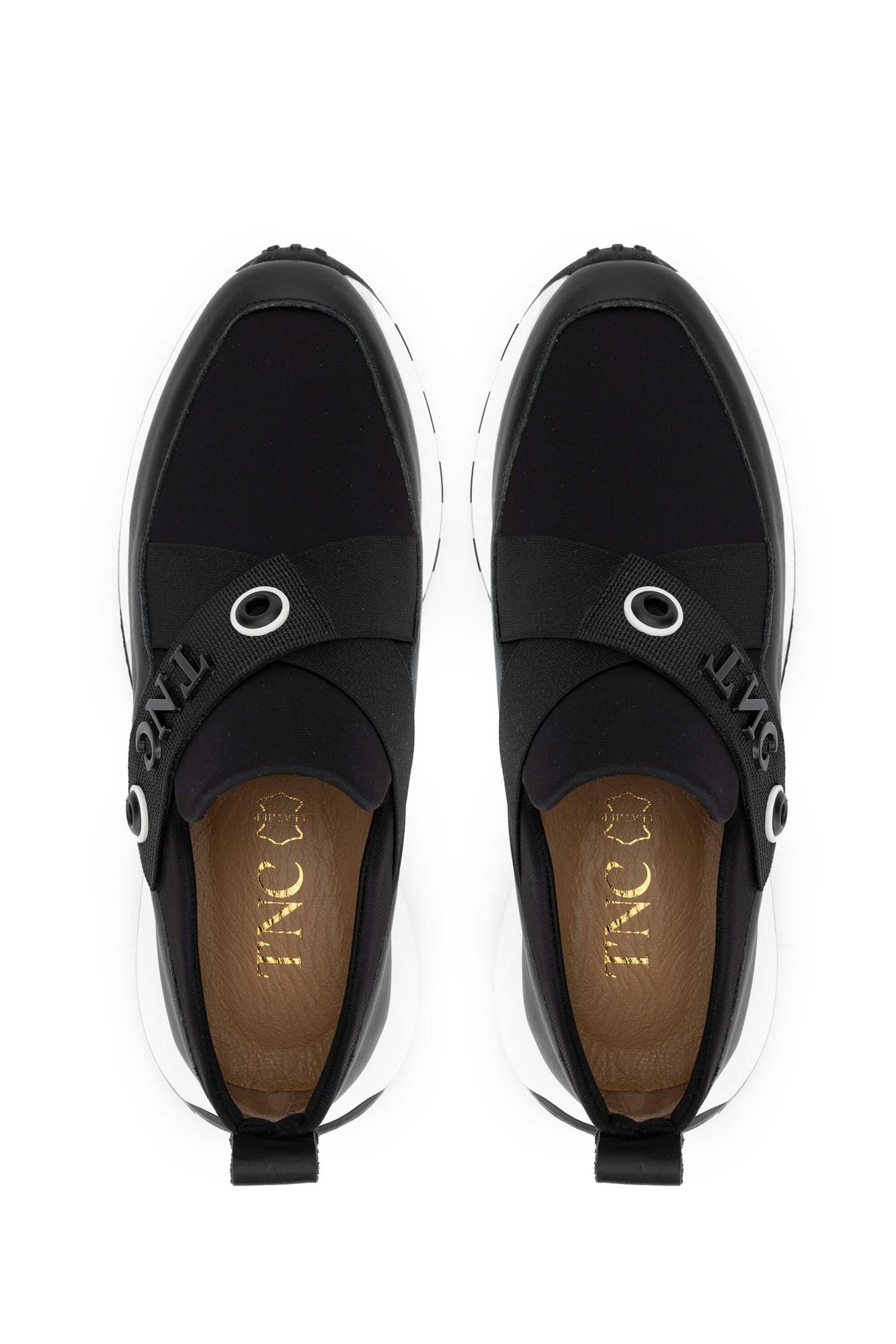 Tamer Tanca Kadın Deri Hasır Siyah Sneakers & Spor Ayakkabı