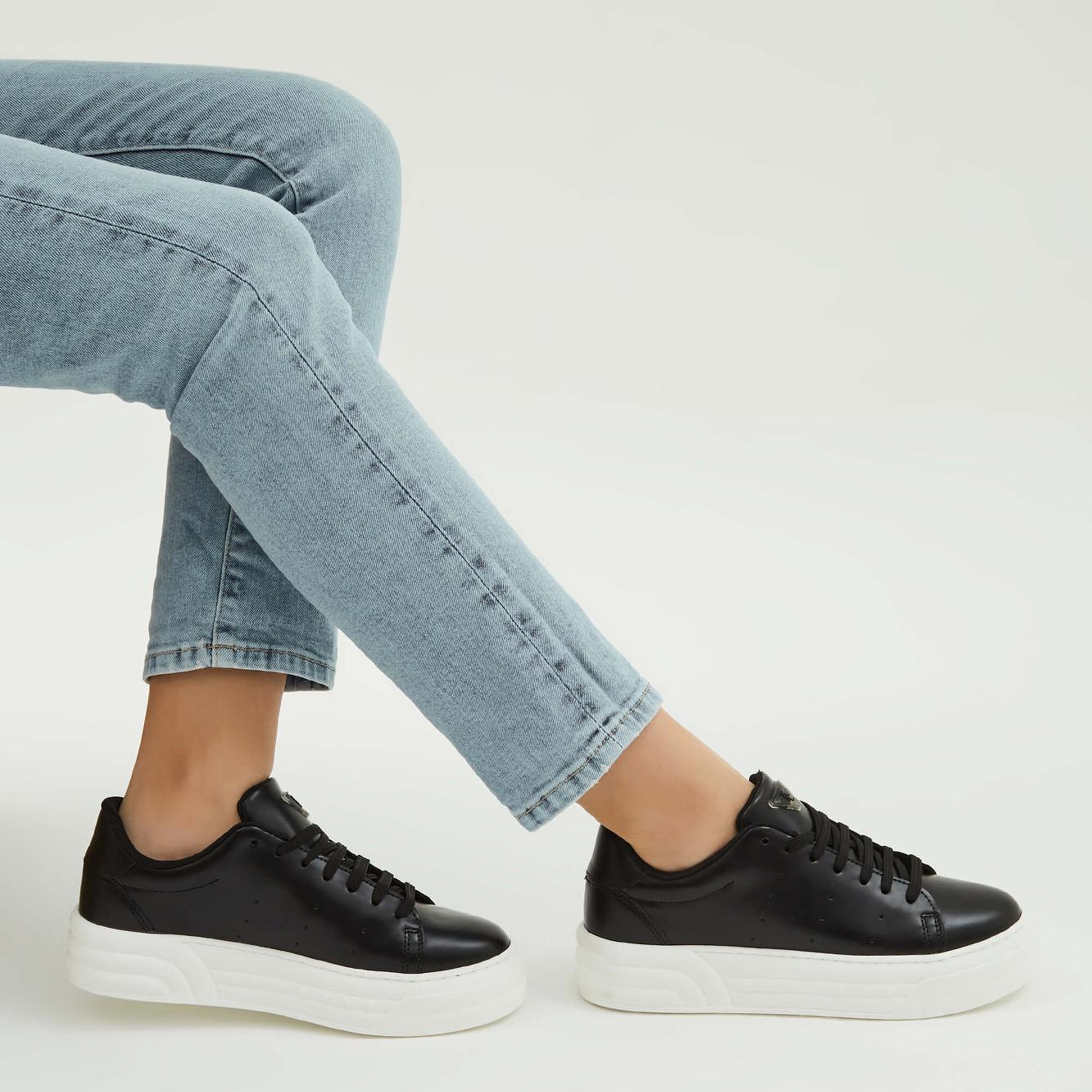 Tamer Tanca Kadın Vegan Siyah Sneakers & Spor Ayakkabı