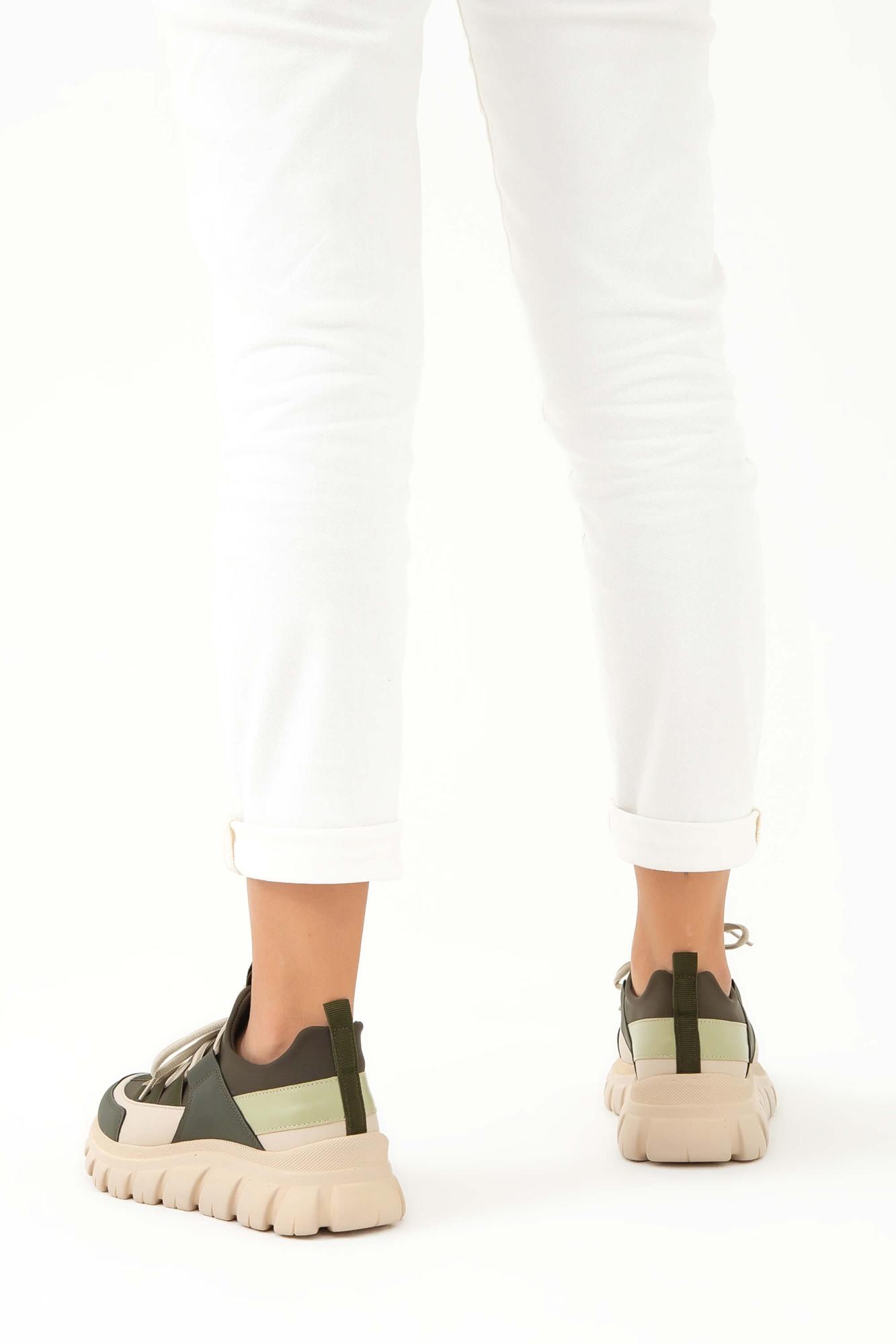 Tamer Tanca Kadın Vegan Haki Sneakers & Spor Ayakkabı