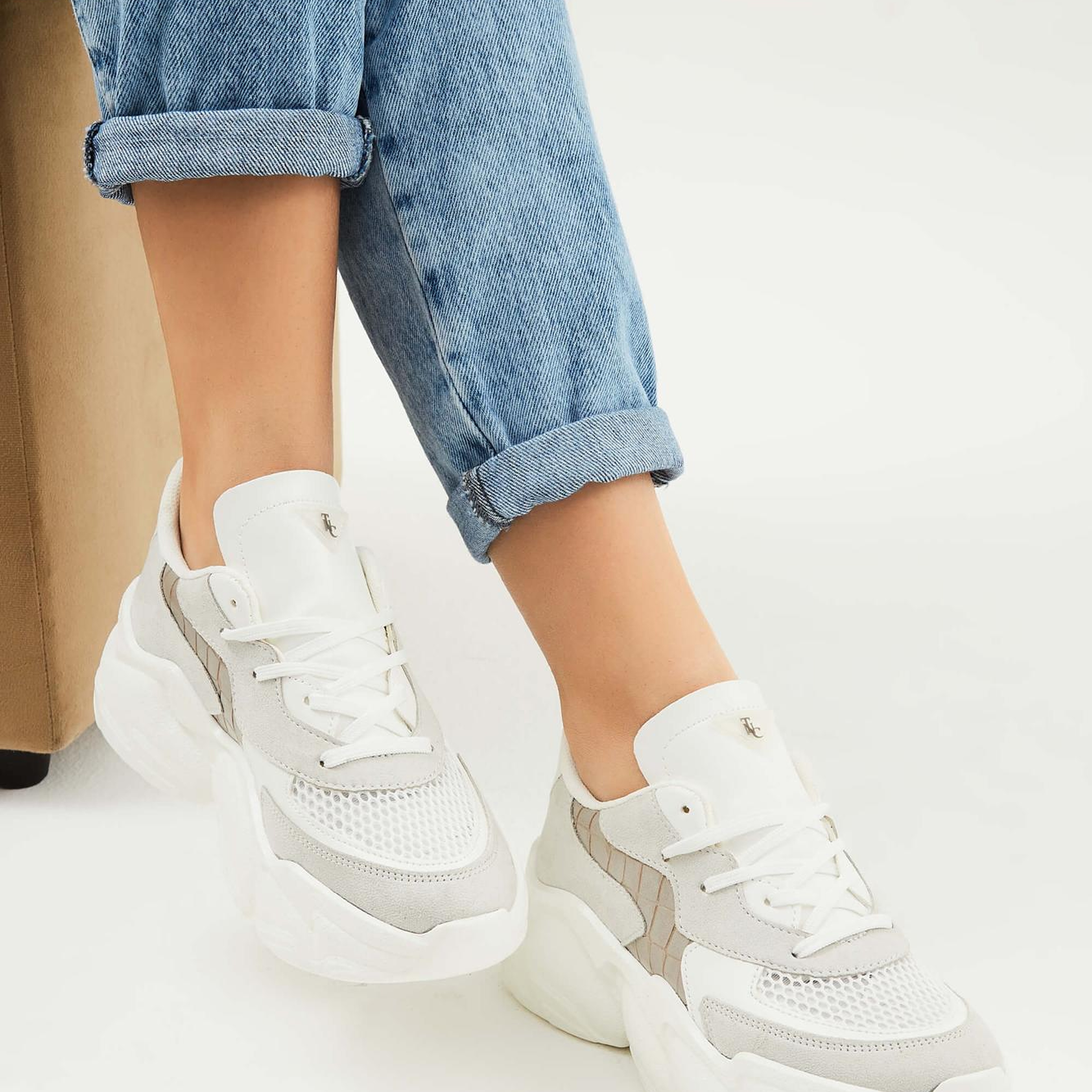 Tamer Tanca Kadın Vegan Gri Sneakers & Spor Ayakkabı