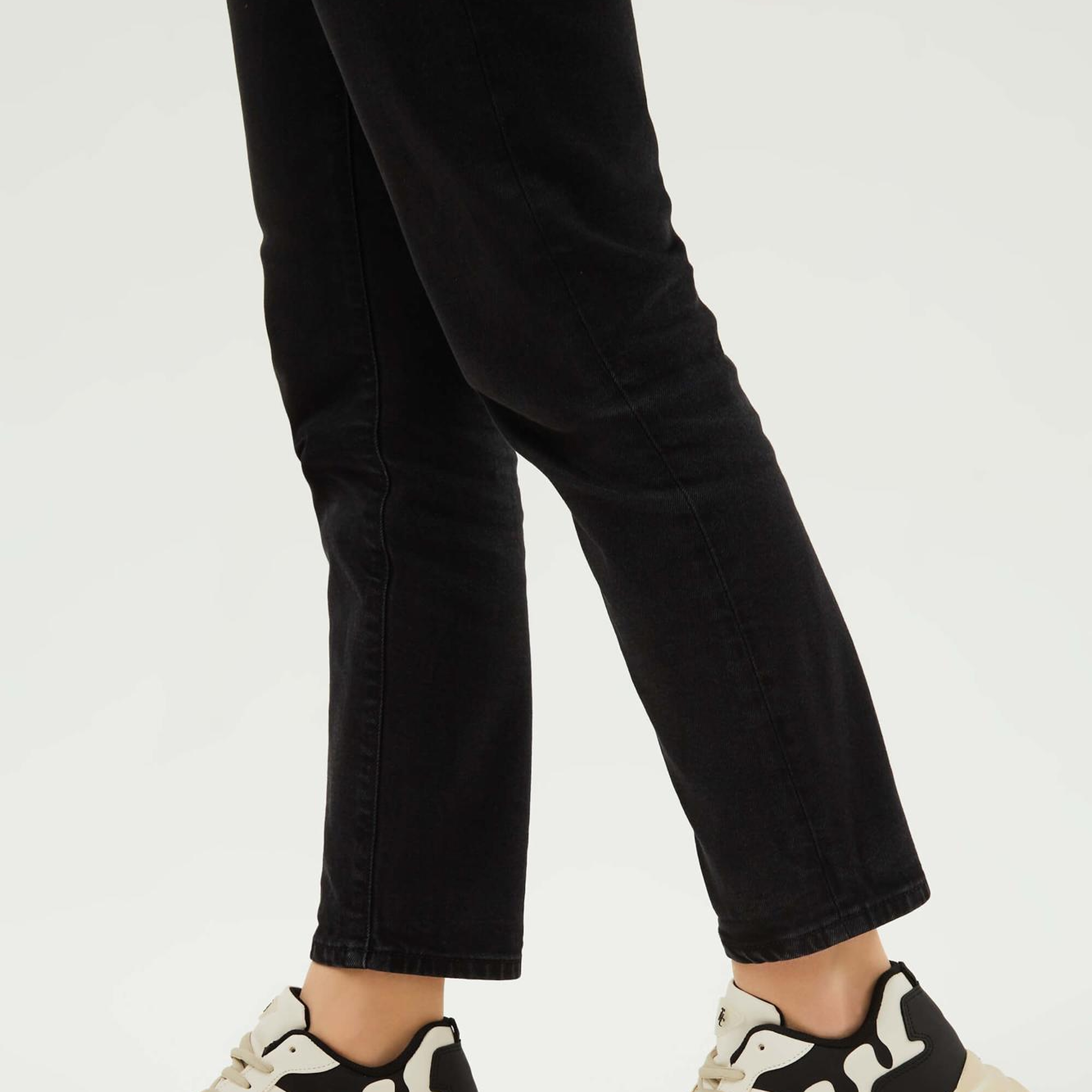 Tamer Tanca Kadın Vegan Bej/Siyah Sneakers & Spor Ayakkabı