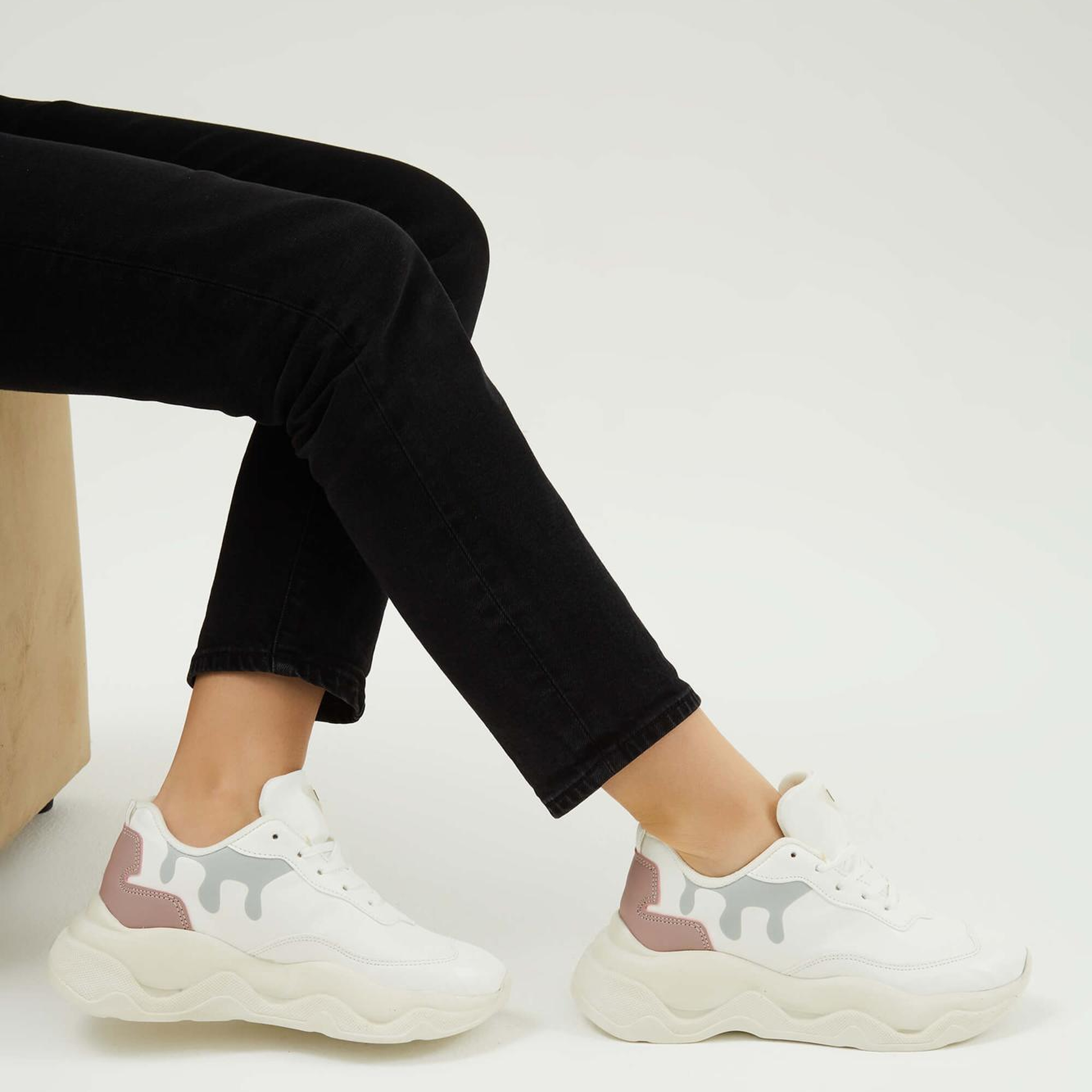 Tamer Tanca Kadın Vegan Beyaz/Pembe Sneakers & Spor Ayakkabı