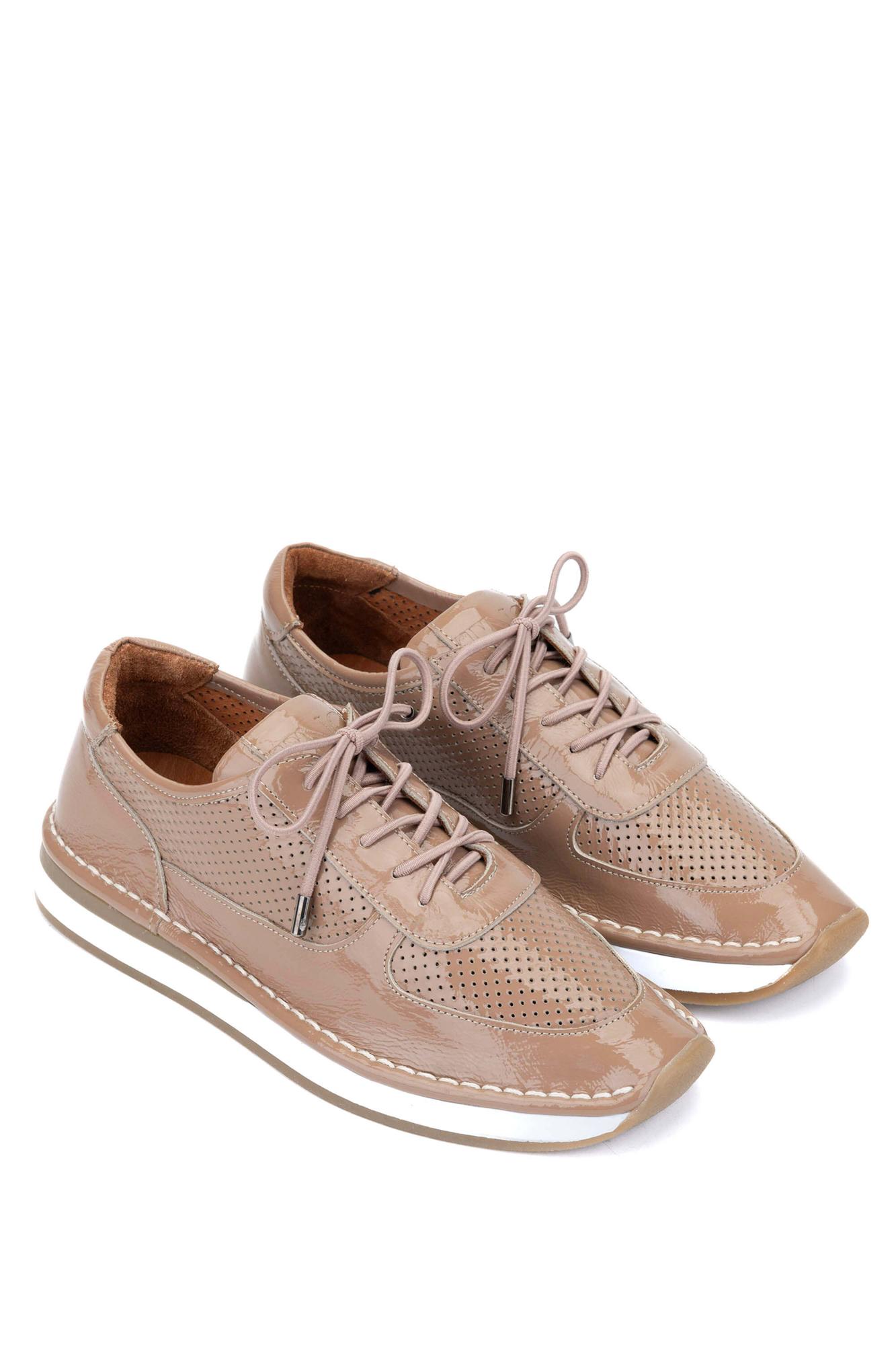 Tamer Tanca Kadın Deri Hasır Vizon Rugan Sneakers & Spor Ayakkabı