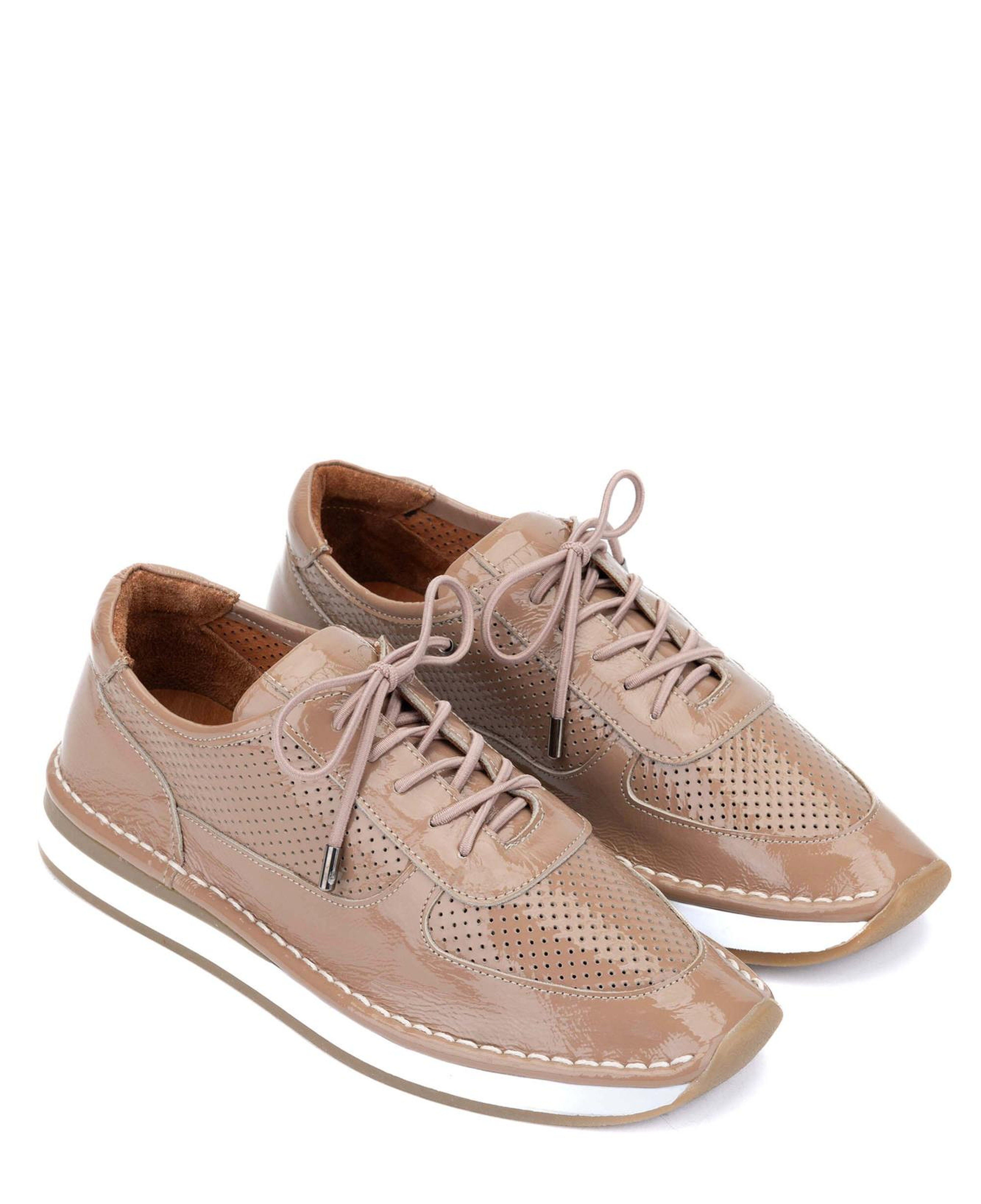 Tamer Tanca Kadın Deri Hasır Vizon Rugan Sneakers & Spor Ayakkabı