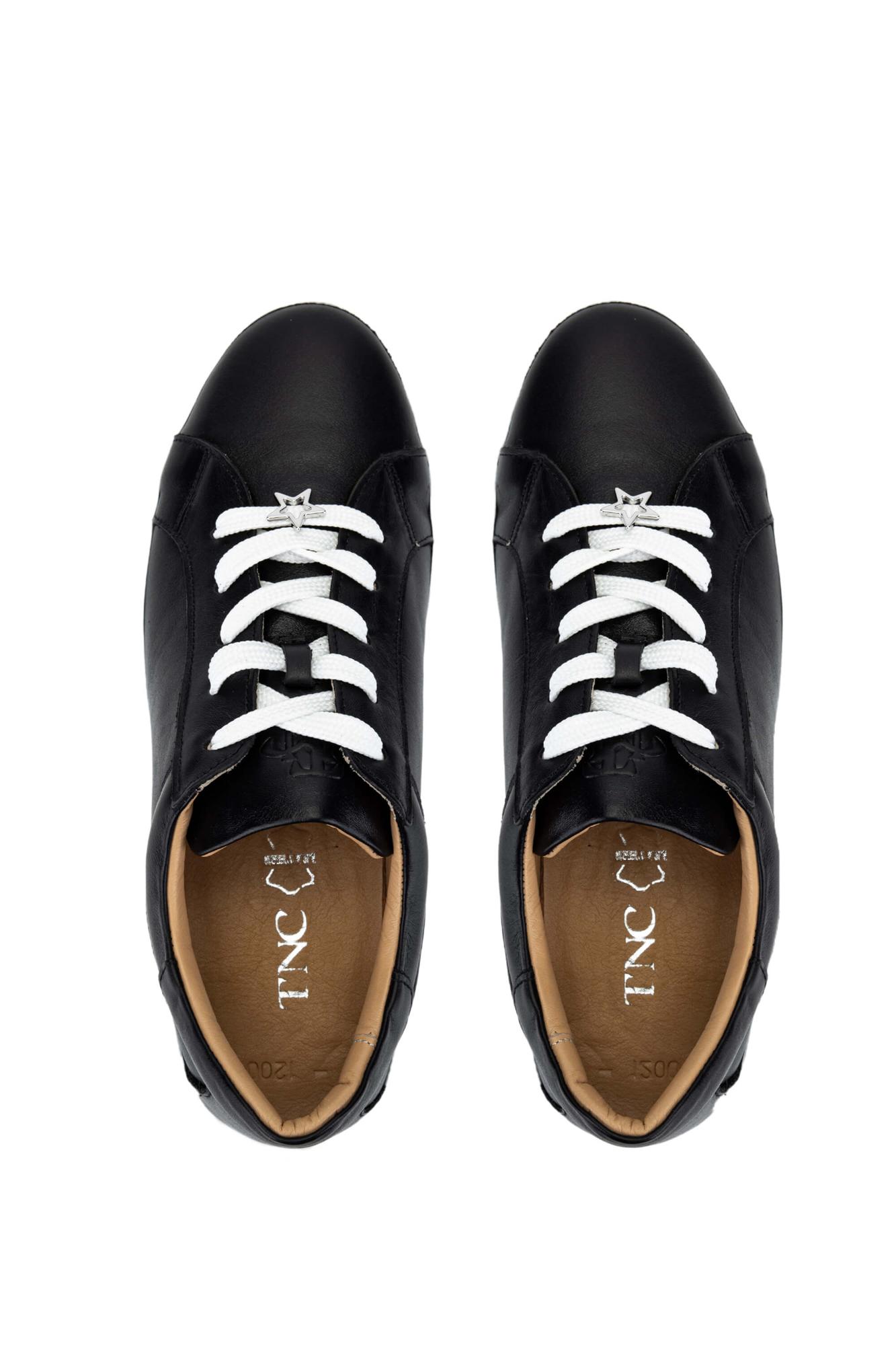 Tamer Tanca Kadın Hakiki Deri Siyah Deri Sneakers & Spor Ayakkabı