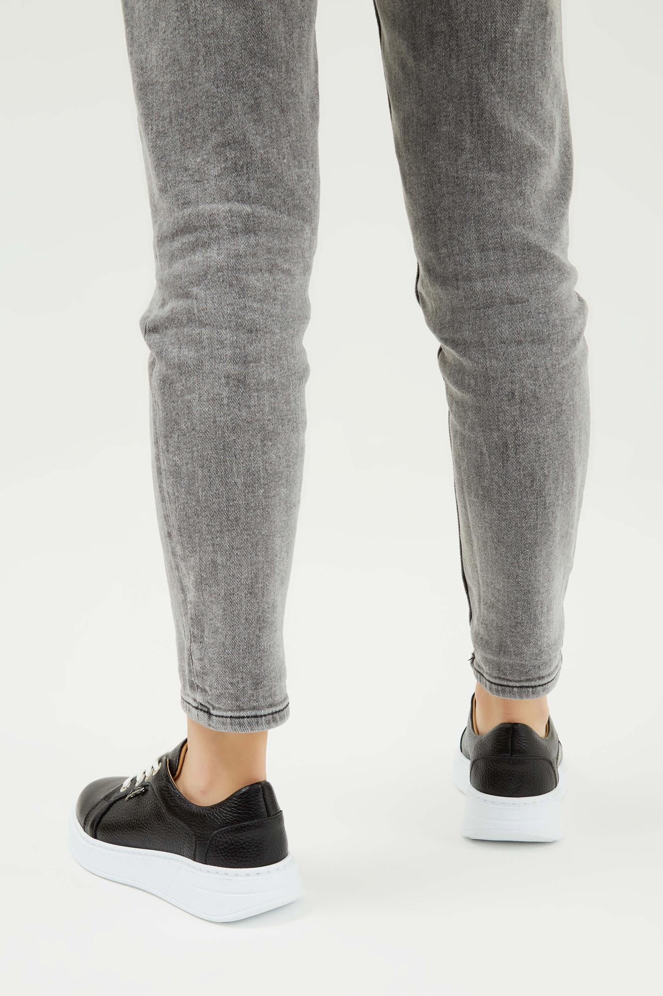 Tamer Tanca Kadın Hakiki Deri Siyah Floter Sneakers & Spor Ayakkabı