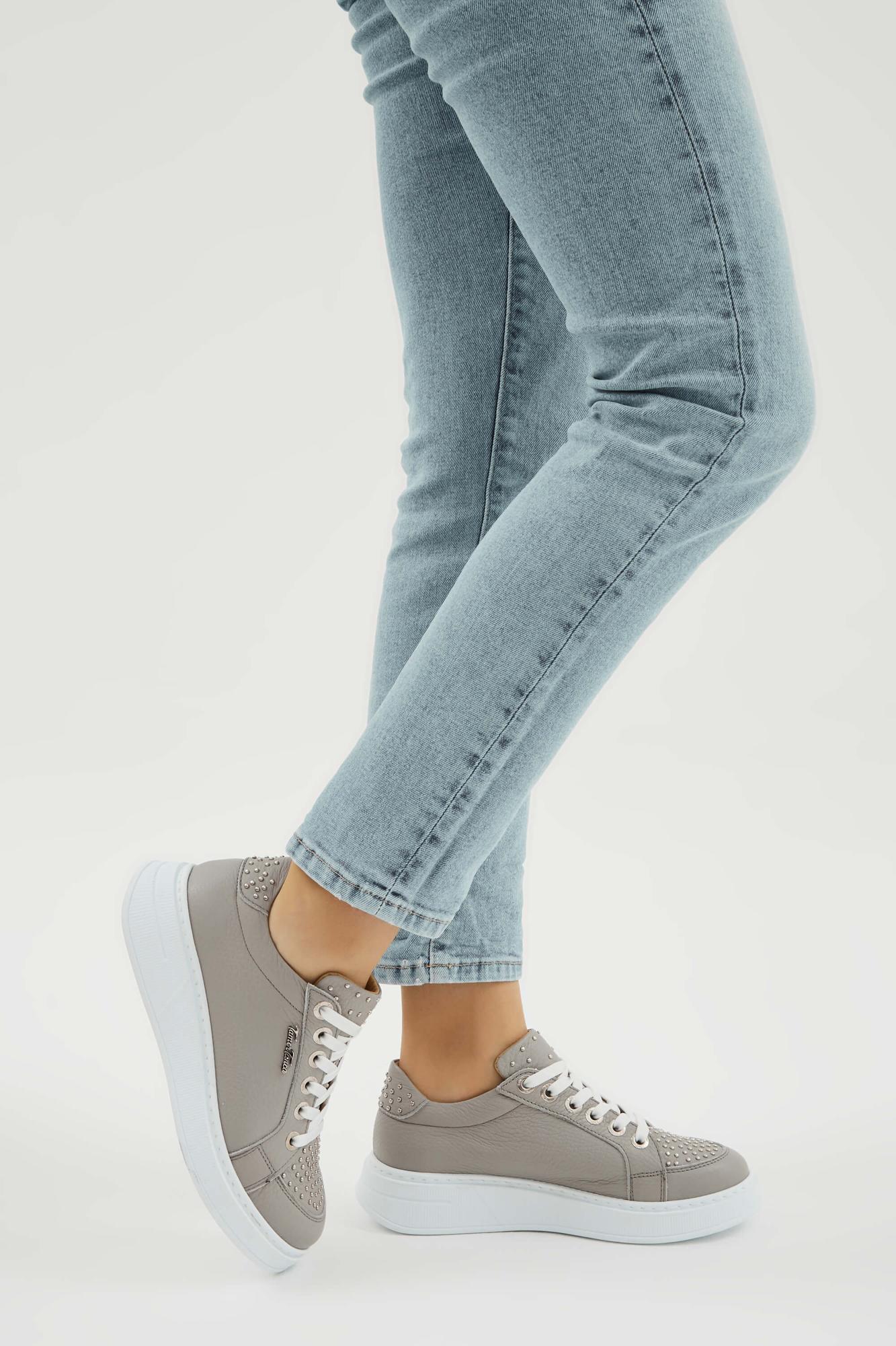 Tamer Tanca Kadın Hakiki Deri Gri Sneakers & Spor Ayakkabı