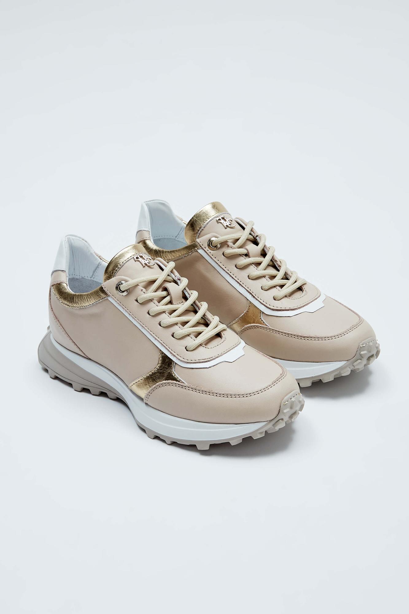 Tamer Tanca Kadın Hakiki Deri Bej Sneakers & Spor Ayakkabı