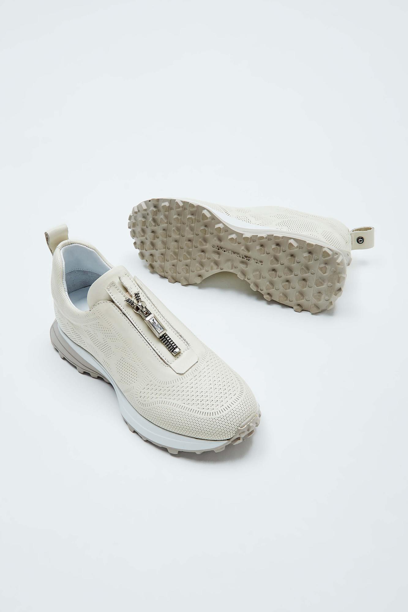 Tamer Tanca Kadın Hakiki Deri Bej Sneakers & Spor Ayakkabı