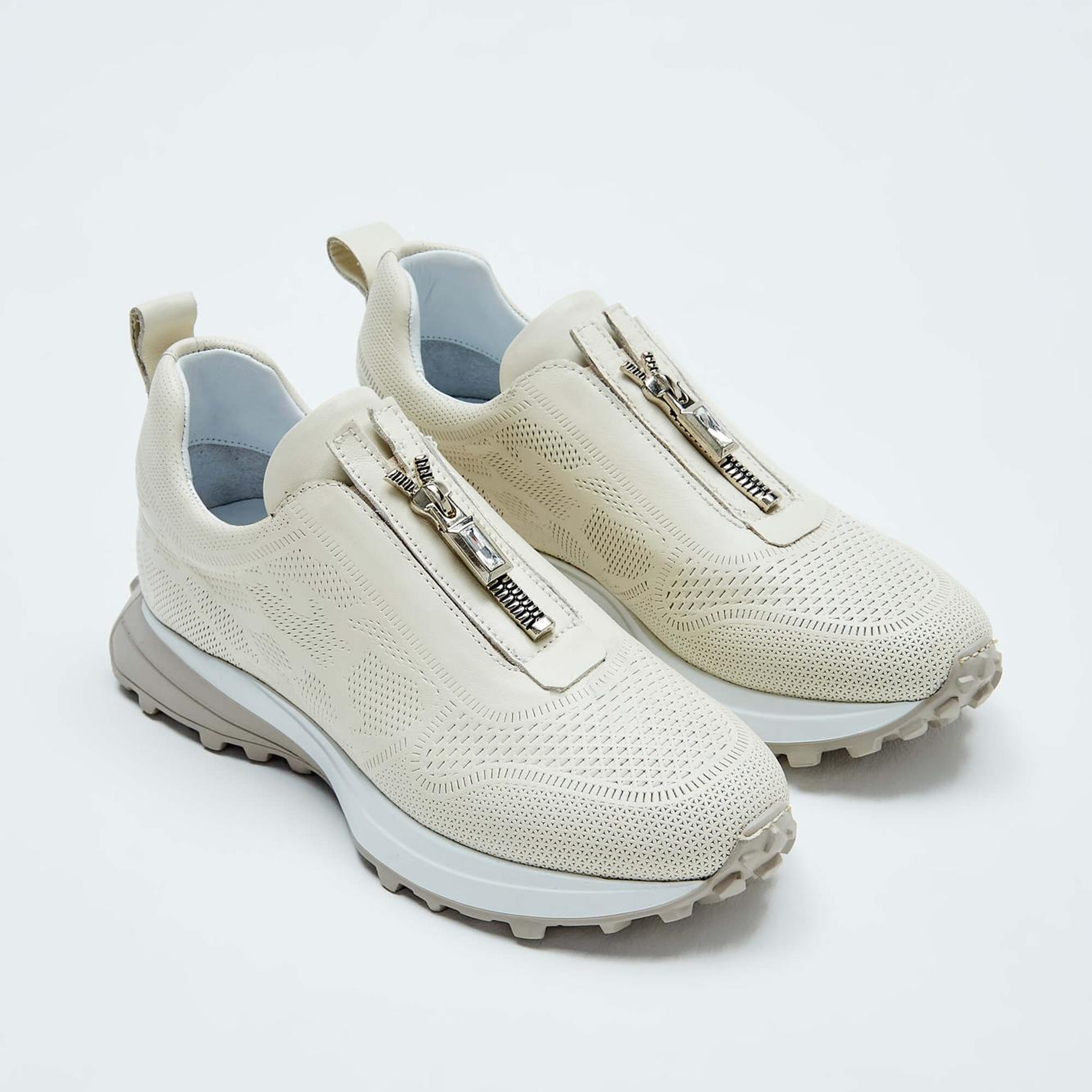 Tamer Tanca Kadın Hakiki Deri Bej Sneakers & Spor Ayakkabı