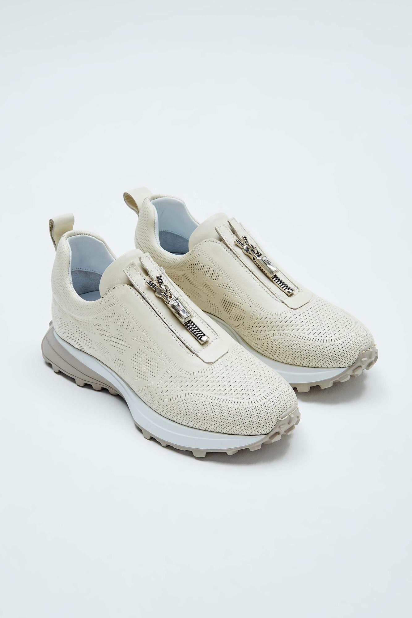 Tamer Tanca Kadın Hakiki Deri Bej Sneakers & Spor Ayakkabı