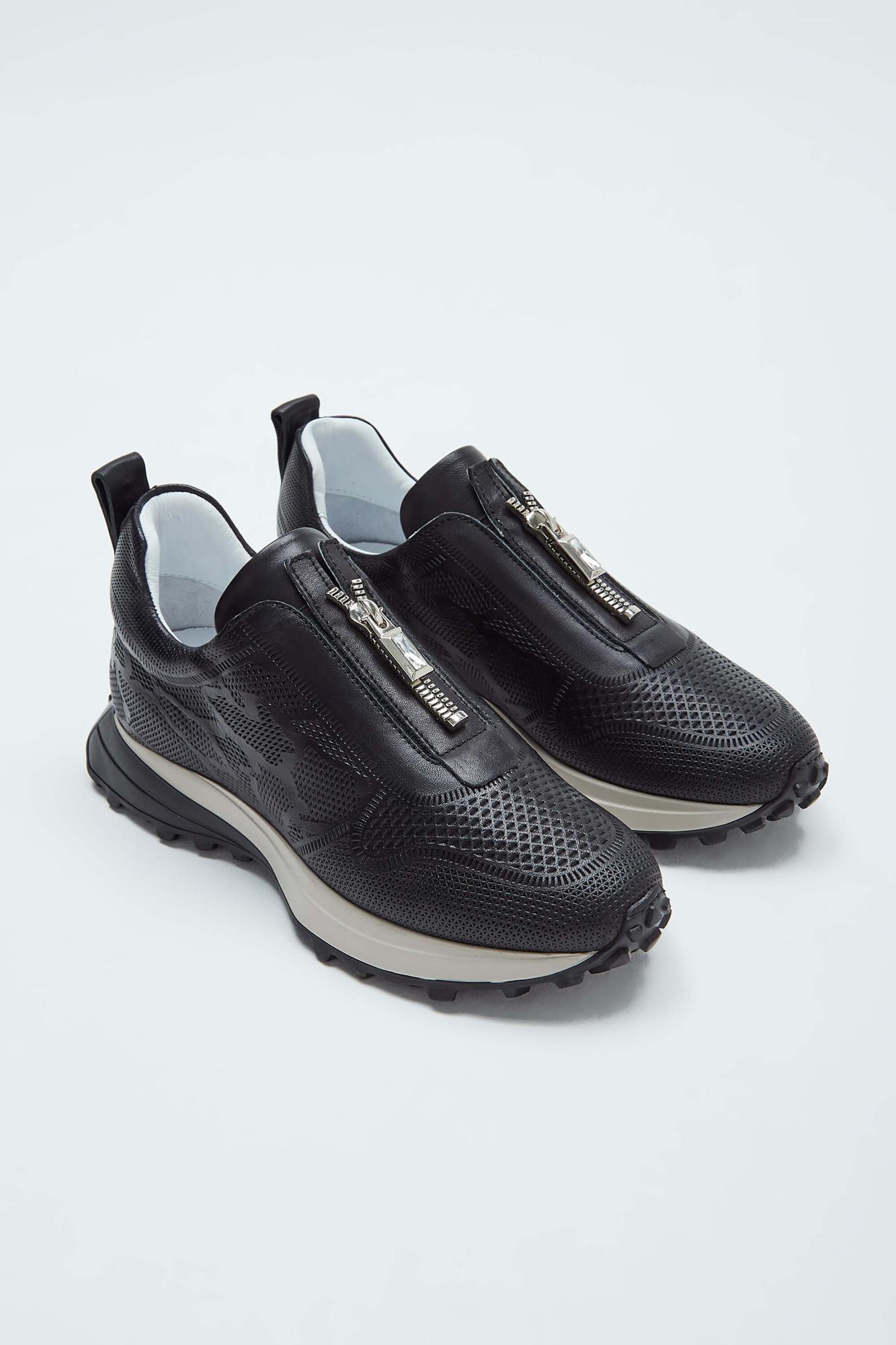 Tamer Tanca Kadın Hakiki Deri Siyah Deri Sneakers & Spor Ayakkabı