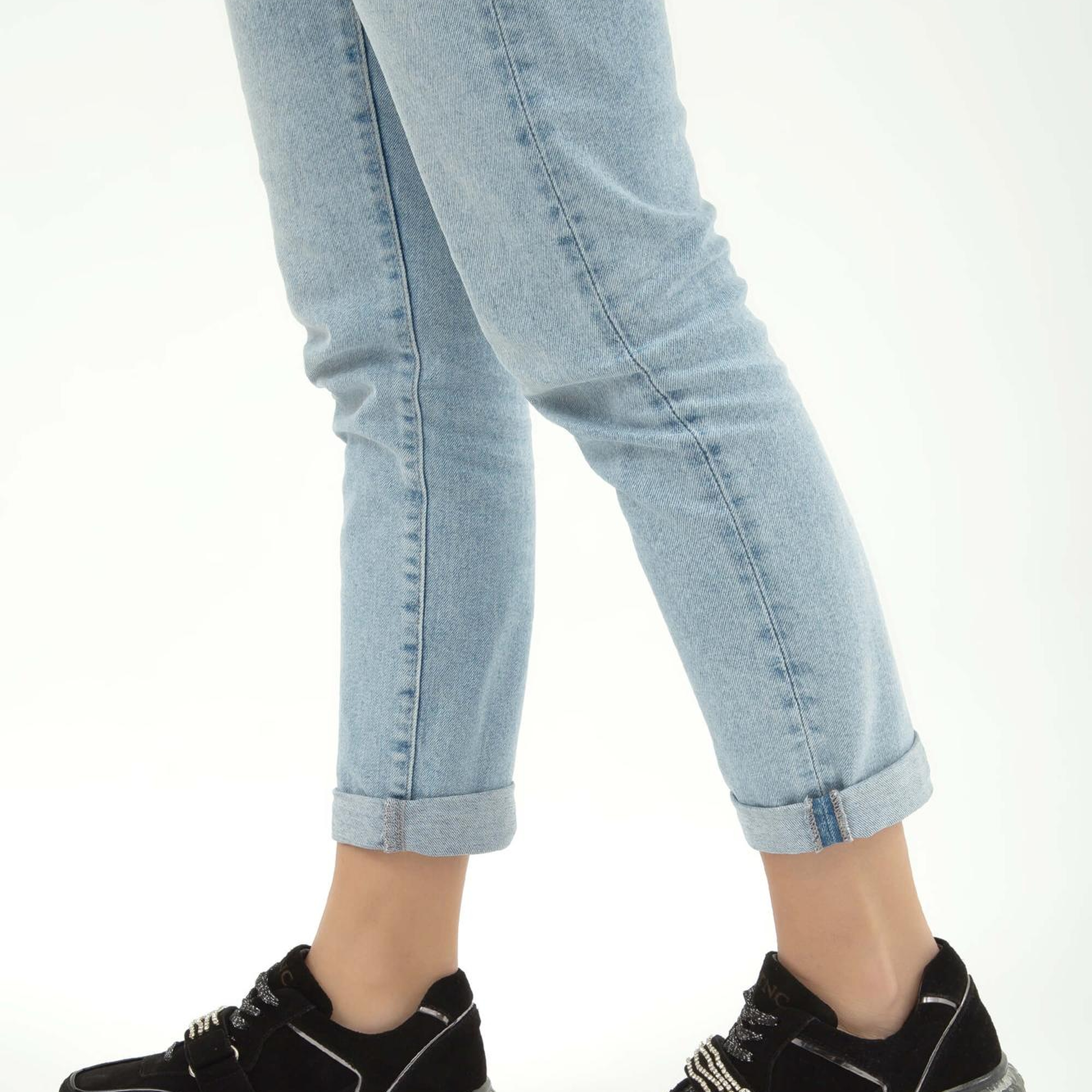 Tamer Tanca Kadın Hakiki Deri Siyah Süet Sneakers & Spor Ayakkabı