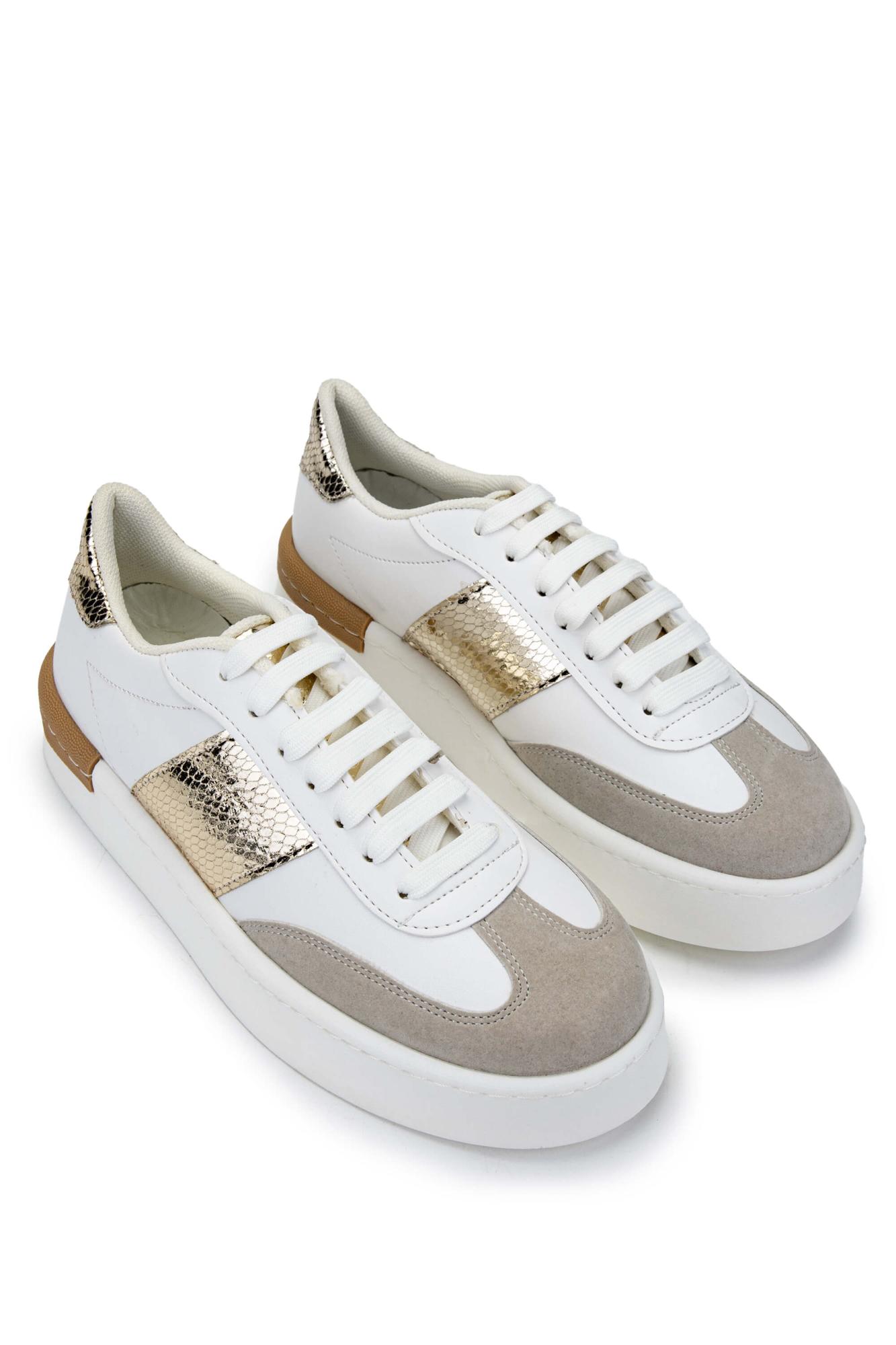 Tamer Tanca Kadın Hakiki Deri Beyaz Sneakers & Spor Ayakkabı