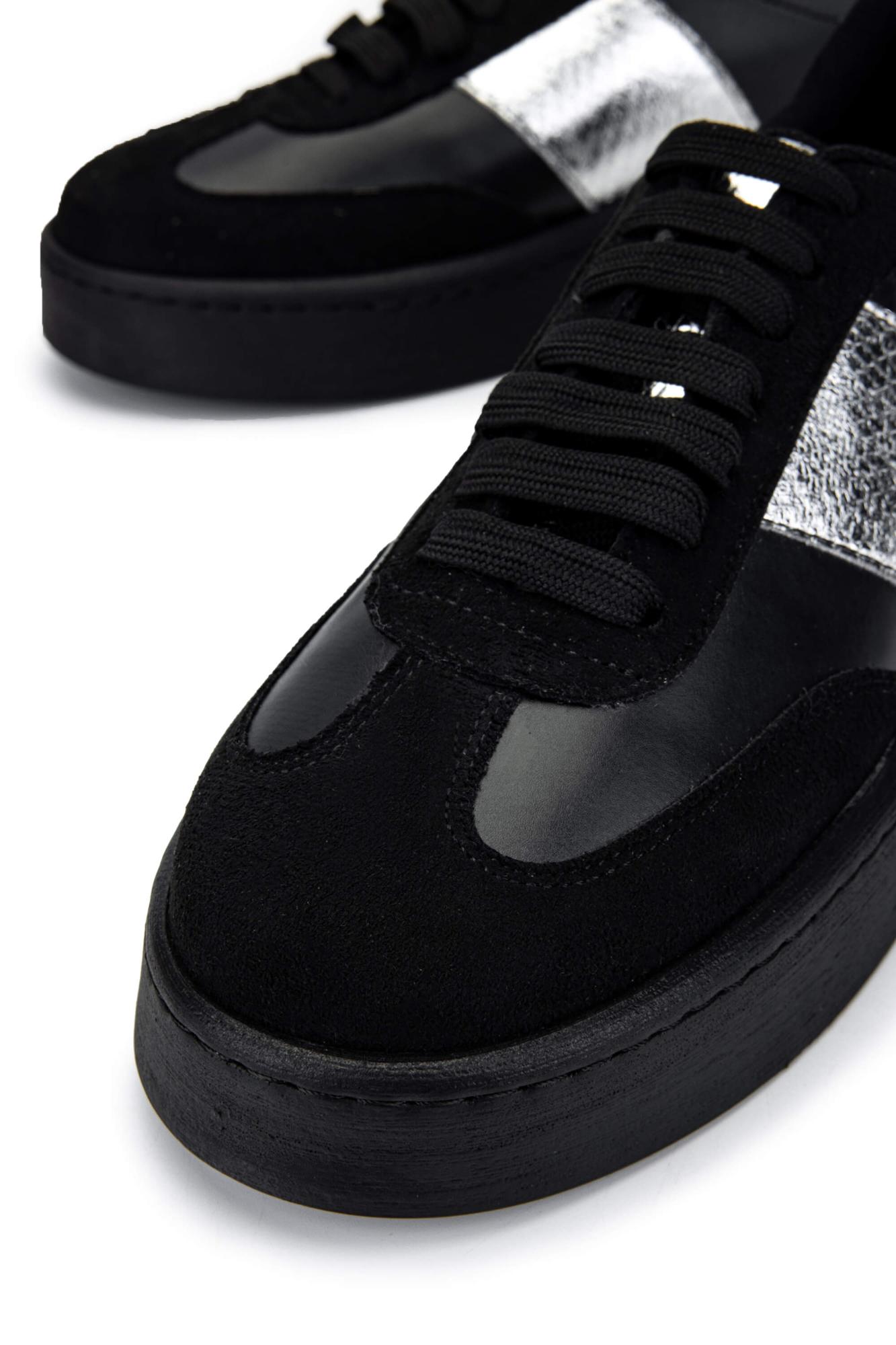 Tamer Tanca Kadın Hakiki Deri Siyah Sneakers & Spor Ayakkabı