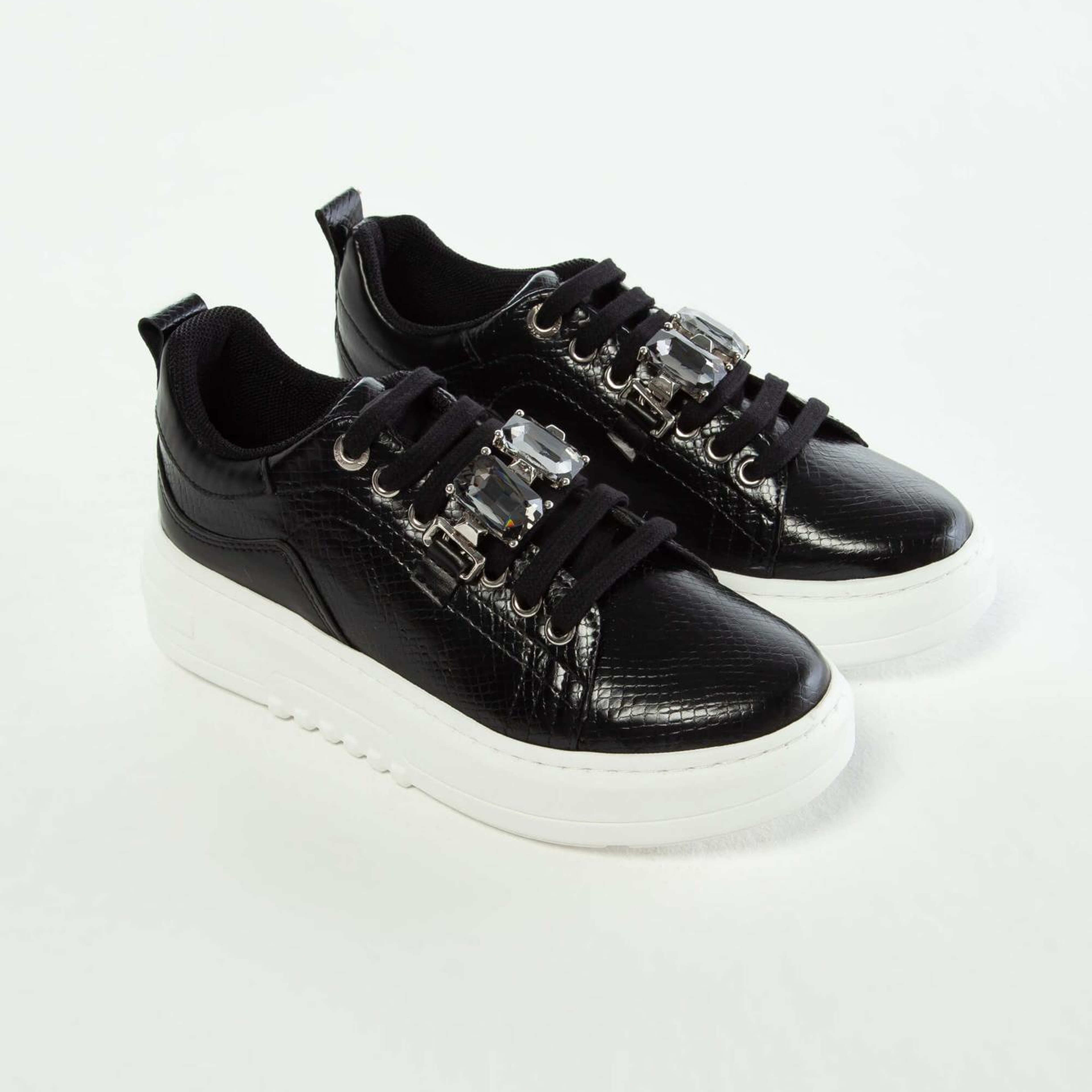 Tamer Tanca Kadın Vegan Siyah Sneakers & Spor Ayakkabı