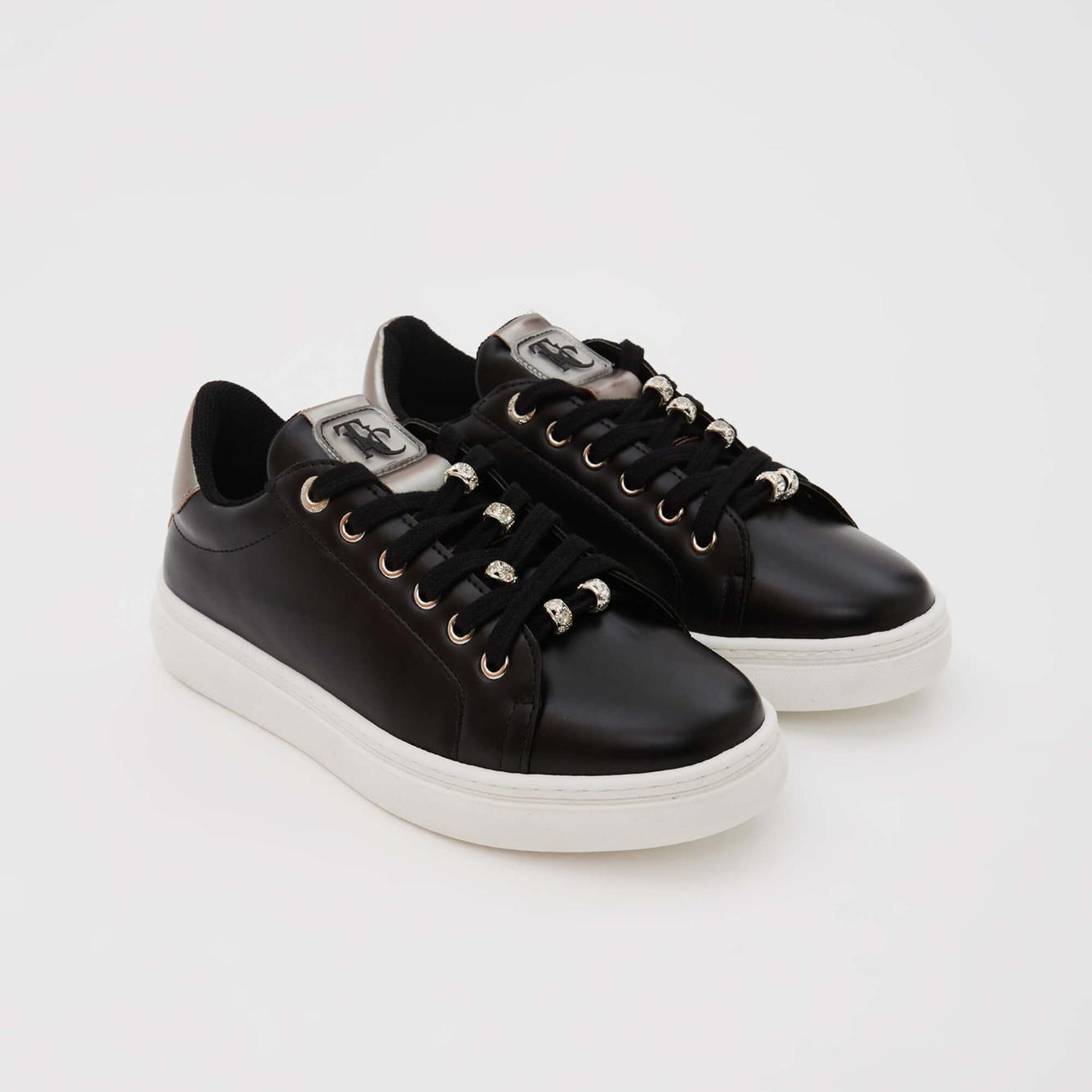 Tamer Tanca Kadın Vegan Siyah Sneakers & Spor Ayakkabı