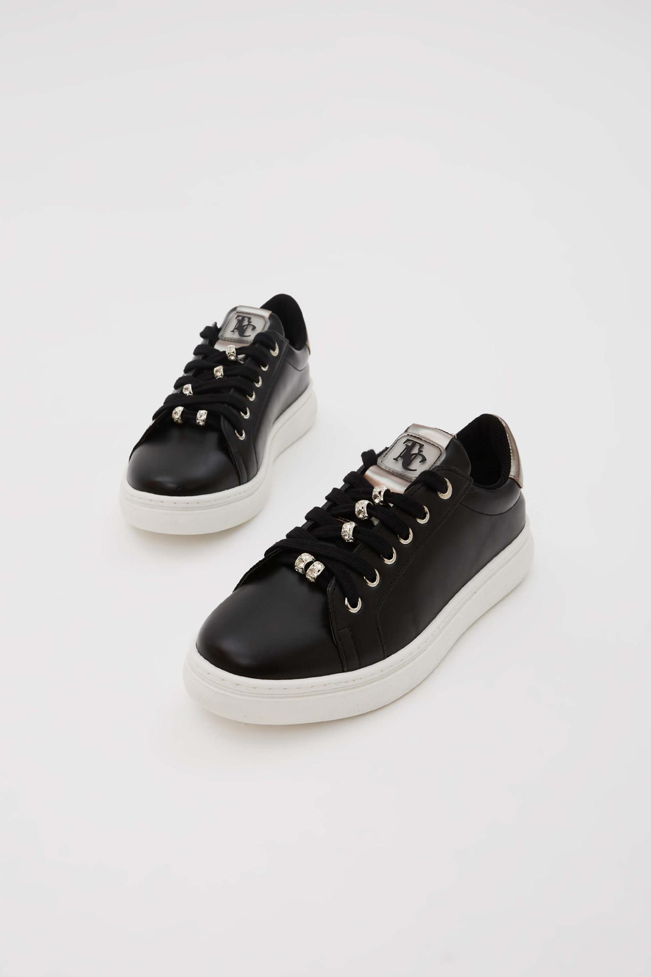 Tamer Tanca Kadın Vegan Siyah Sneakers & Spor Ayakkabı