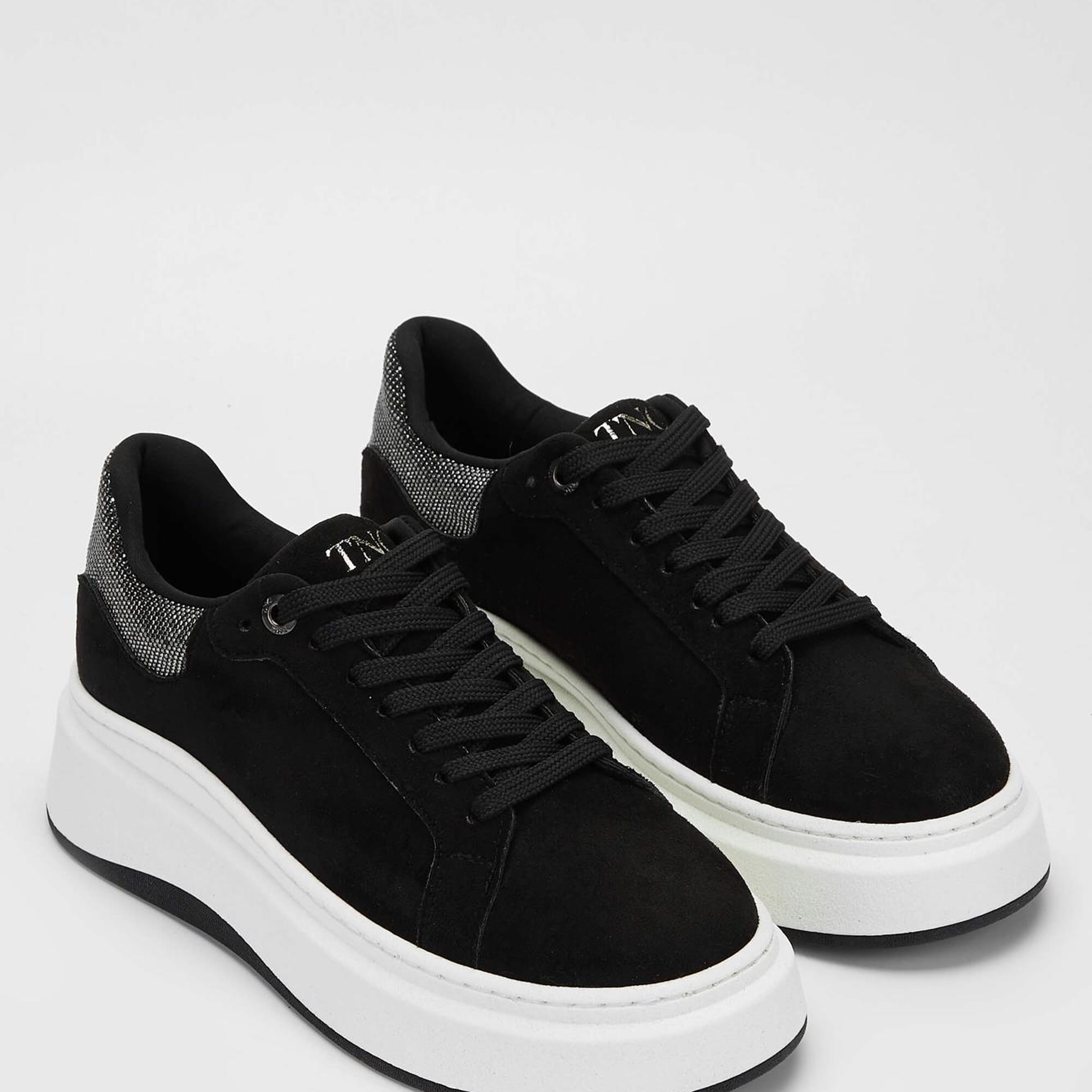 Tamer Tanca Kadın Vegan Siyah Süet Sneakers & Spor Ayakkabı