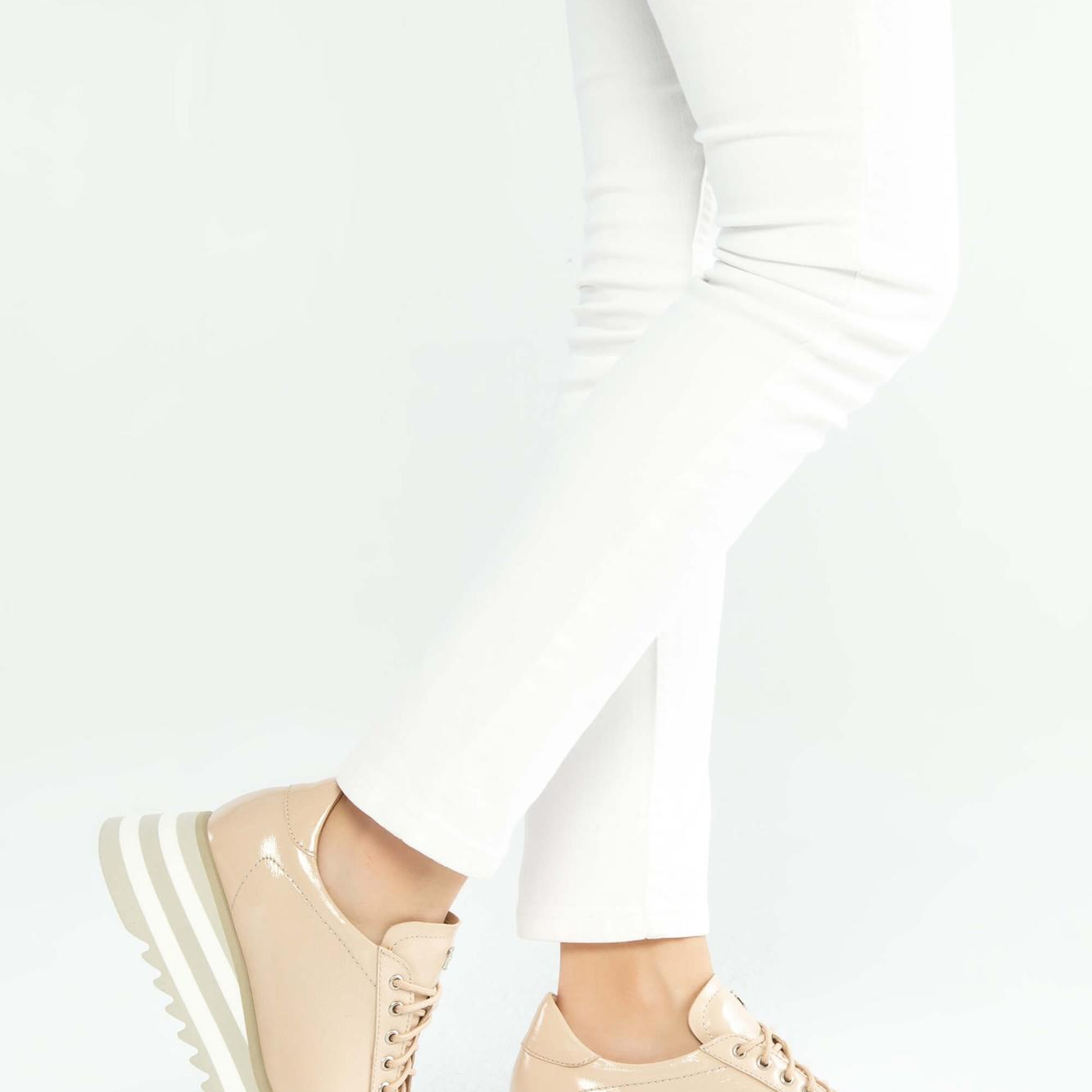 Tamer Tanca Kadın Hakiki Deri Bej Sneakers & Spor Ayakkabı