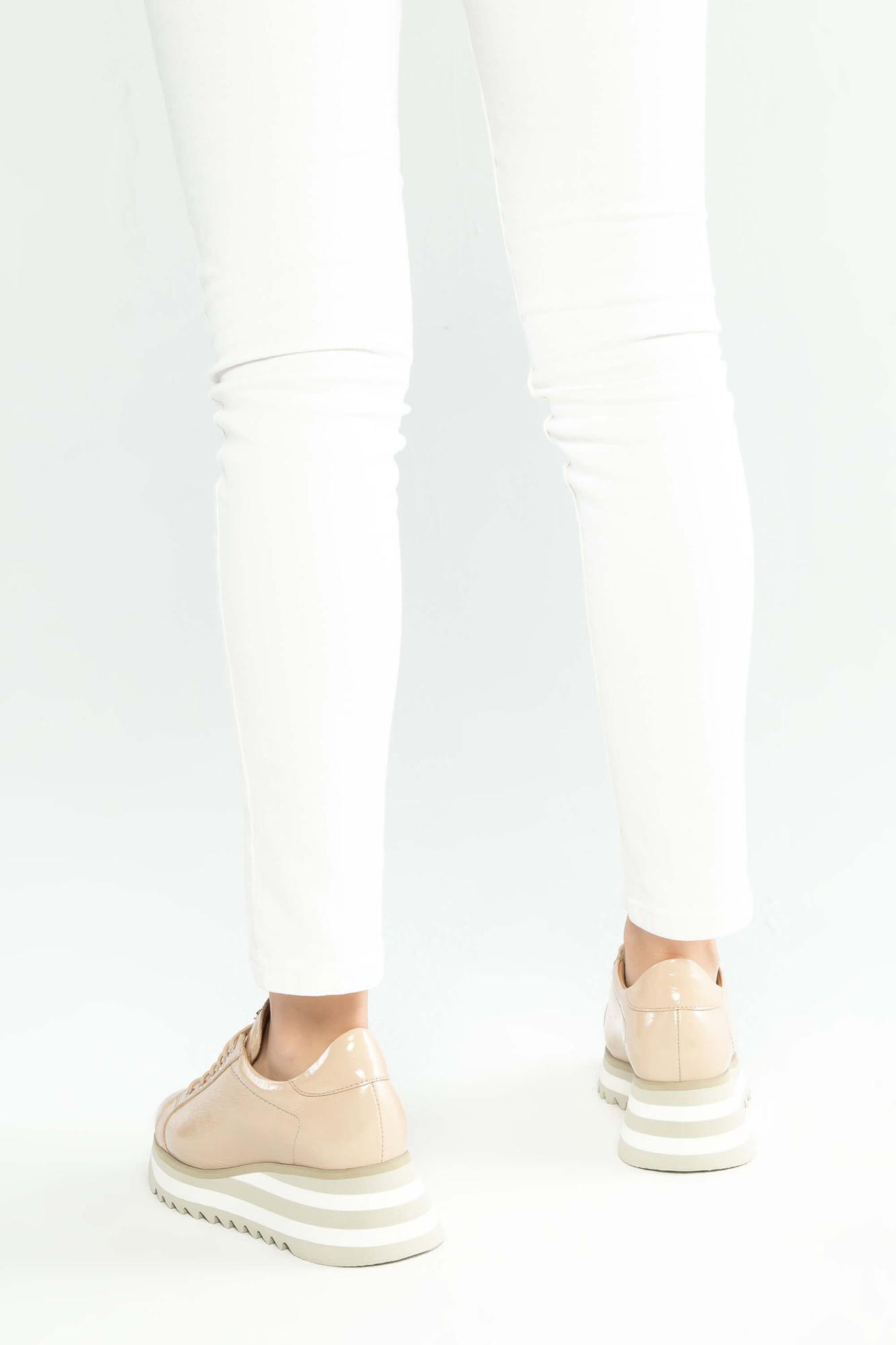 Tamer Tanca Kadın Hakiki Deri Bej Sneakers & Spor Ayakkabı