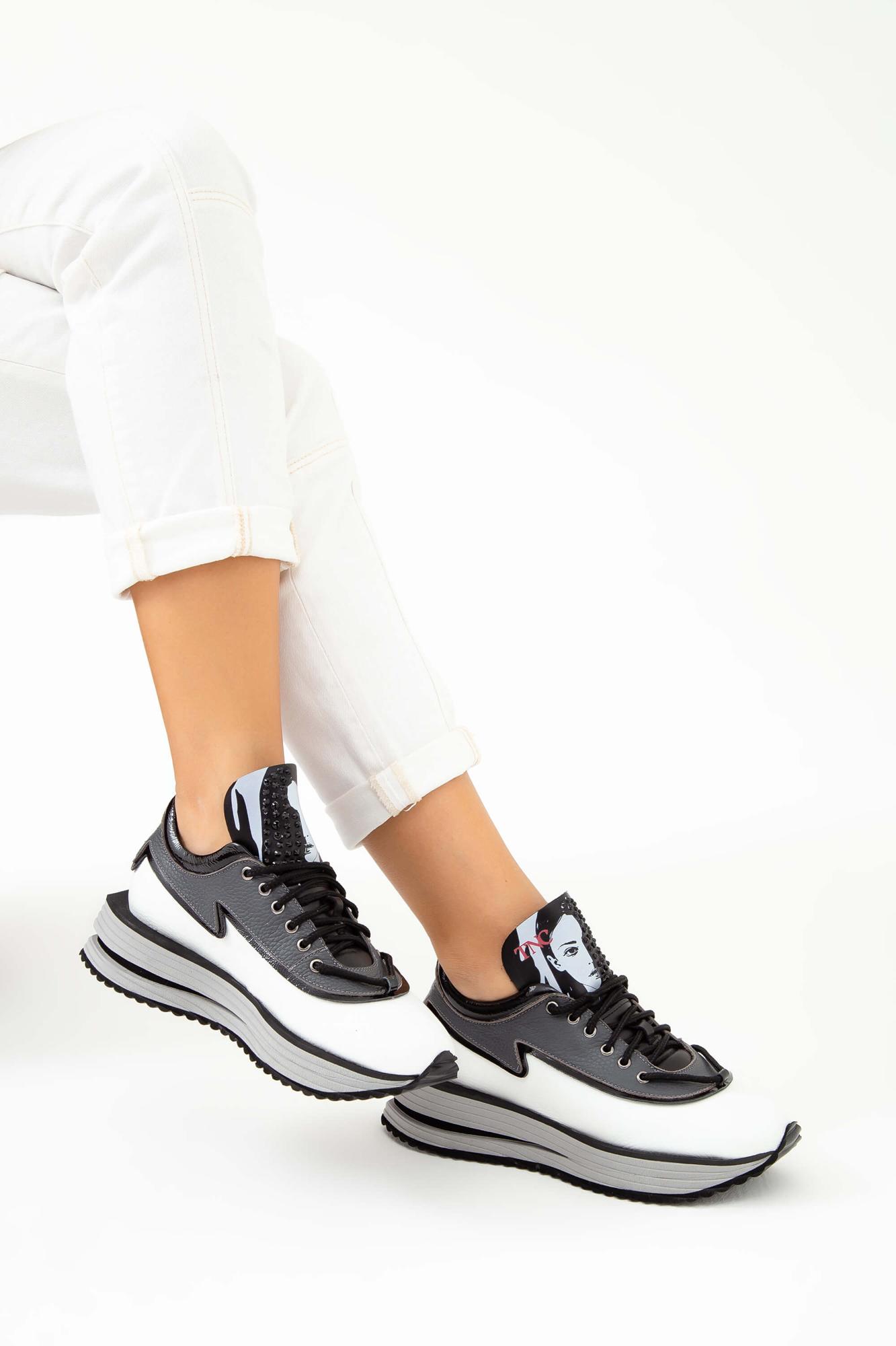 Tamer Tanca Kadın Hakiki Deri Beyaz Sneakers & Spor Ayakkabı