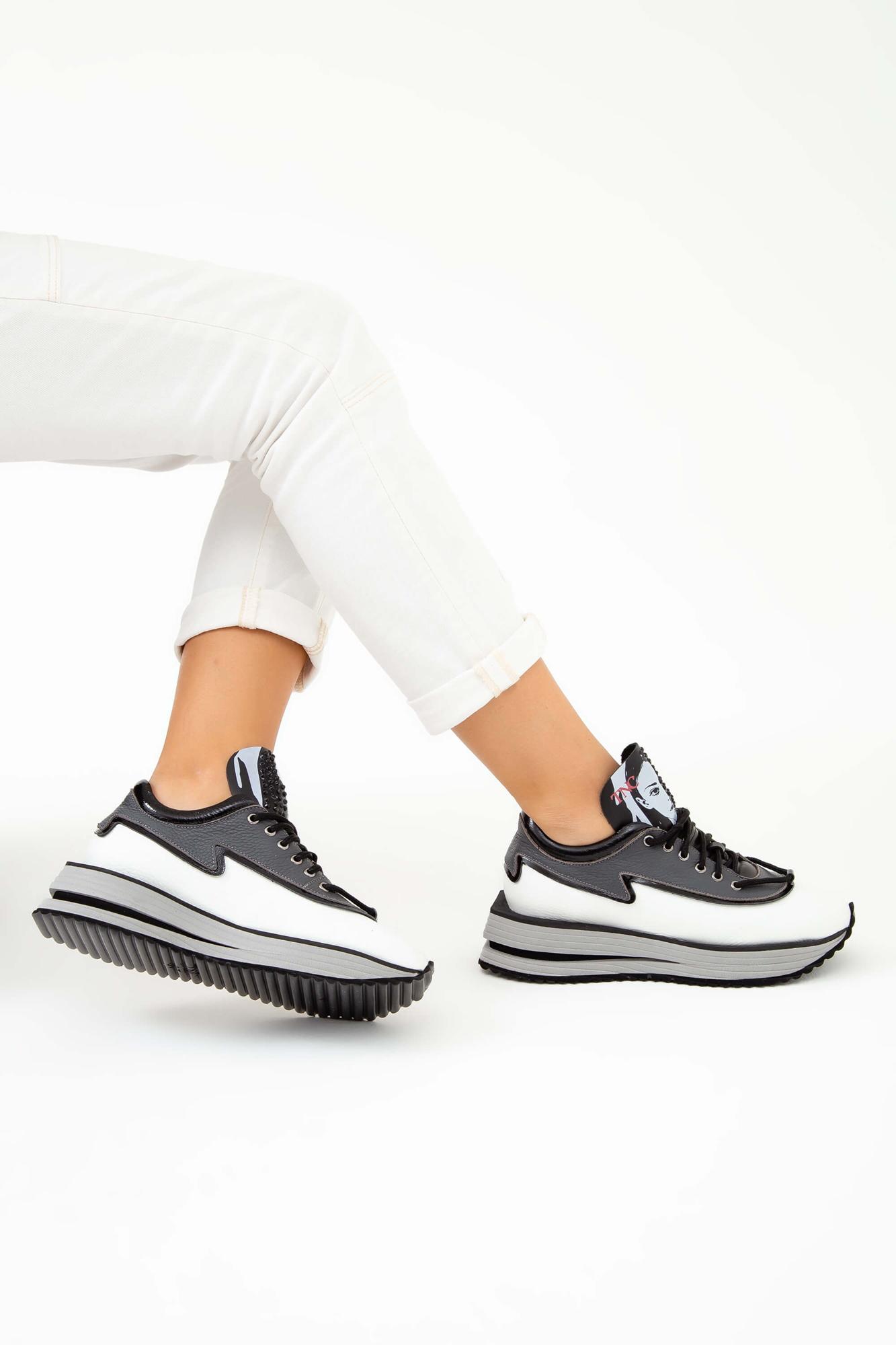 Tamer Tanca Kadın Hakiki Deri Beyaz Sneakers & Spor Ayakkabı