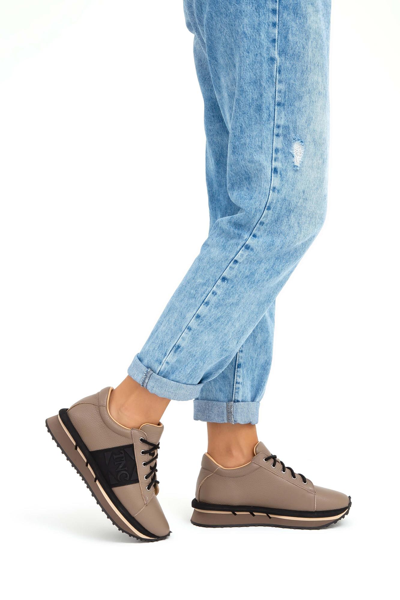 Tamer Tanca Kadın Hakiki Deri Vizon Sneakers & Spor Ayakkabı