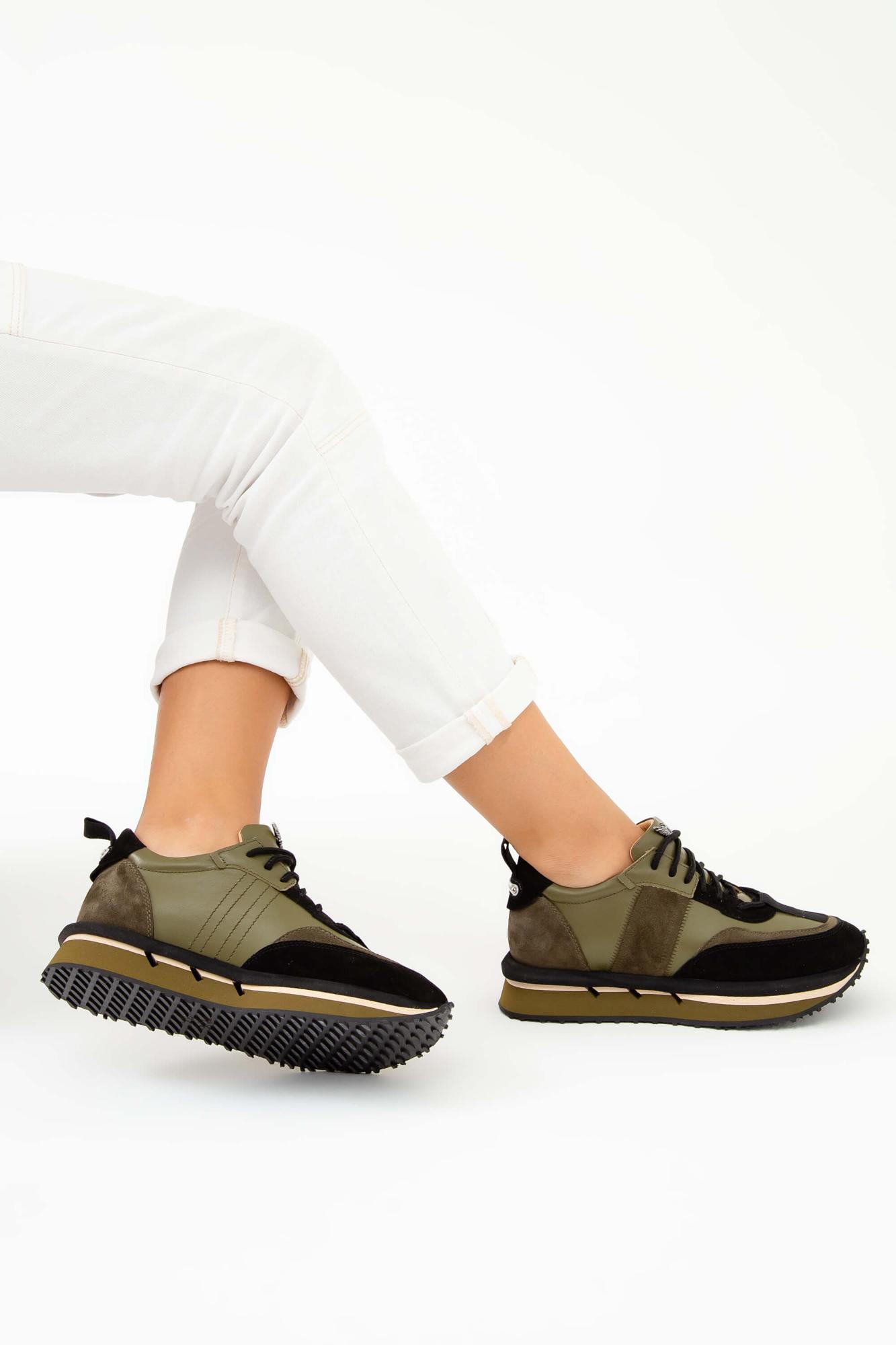 Tamer Tanca Kadın Hakiki Deri Yeşil Sneakers & Spor Ayakkabı