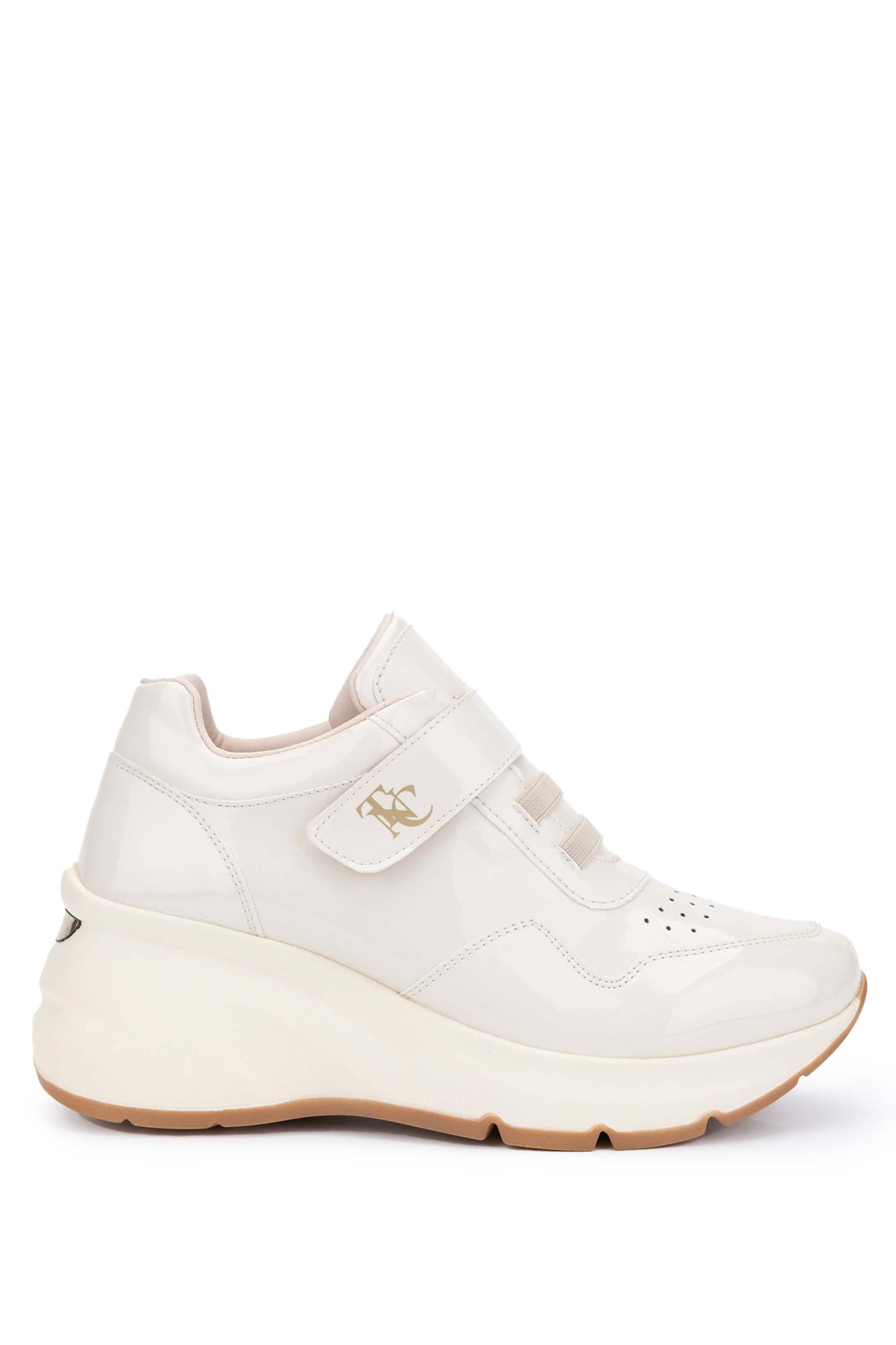 Tamer Tanca Kadın Hakiki Deri Bej Rugan Sneakers & Spor Ayakkabı