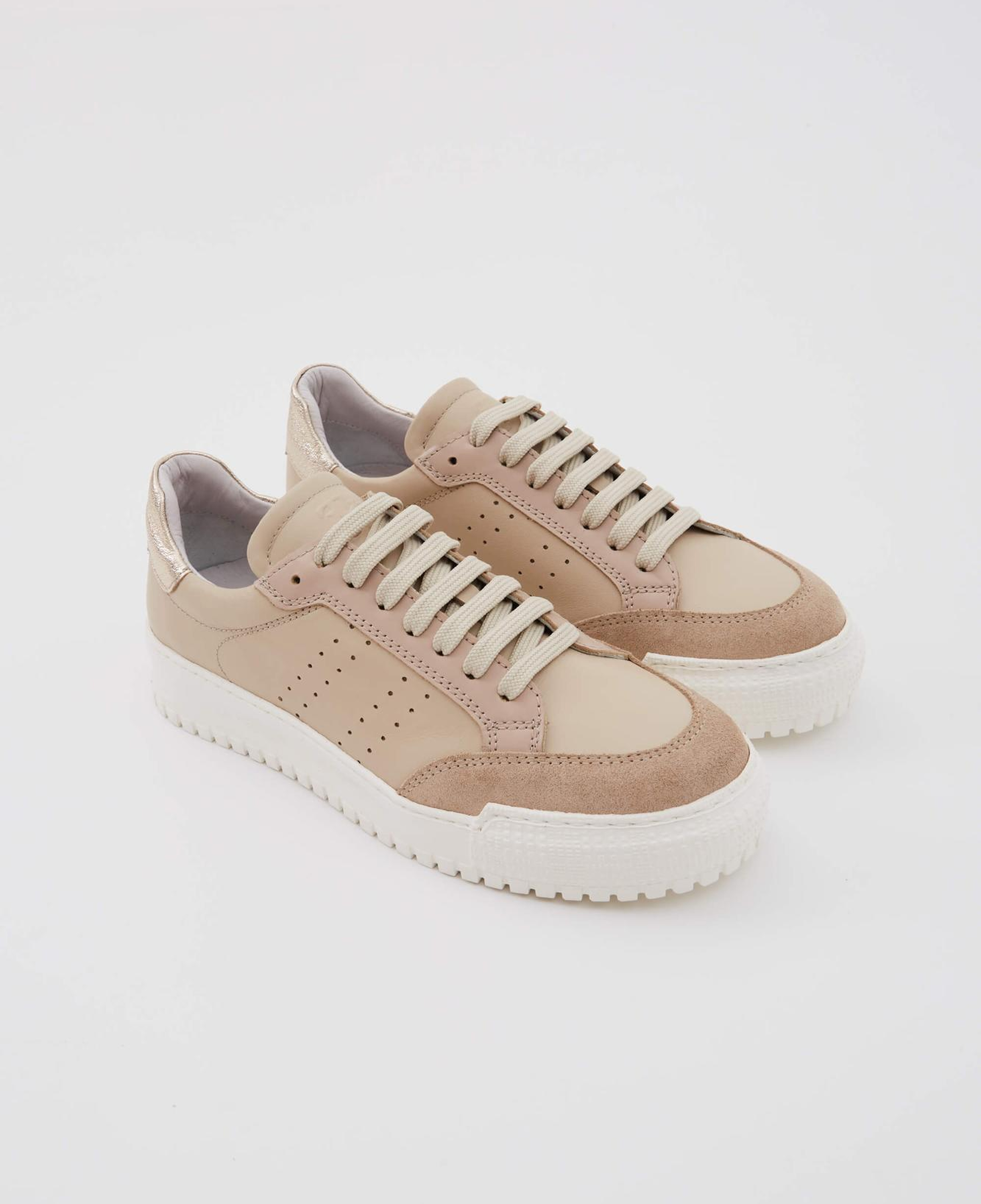 Tamer Tanca Kadın Hakiki Deri Bej Sneakers & Spor Ayakkabı