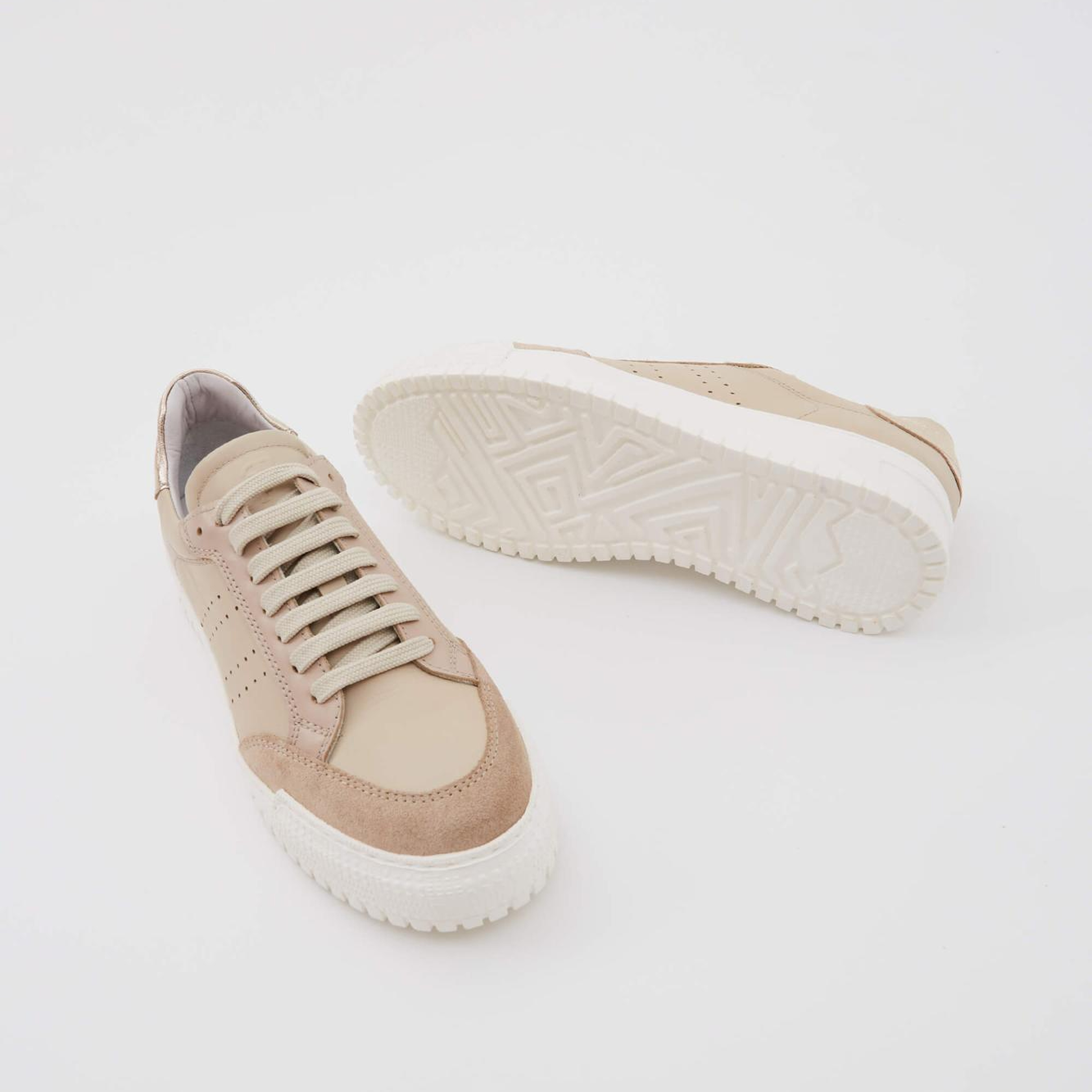 Tamer Tanca Kadın Hakiki Deri Bej Sneakers & Spor Ayakkabı