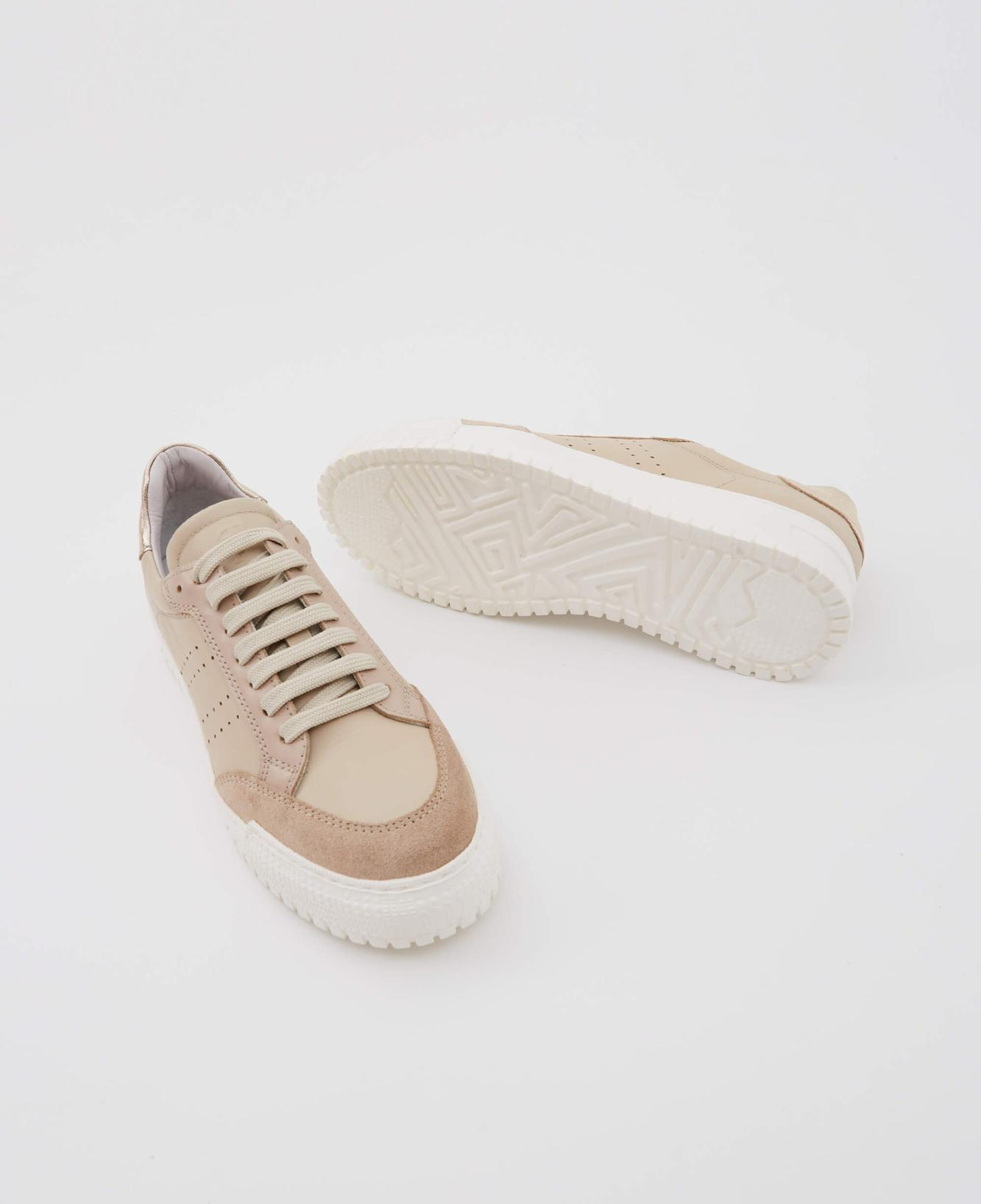 Tamer Tanca Kadın Hakiki Deri Bej Sneakers & Spor Ayakkabı