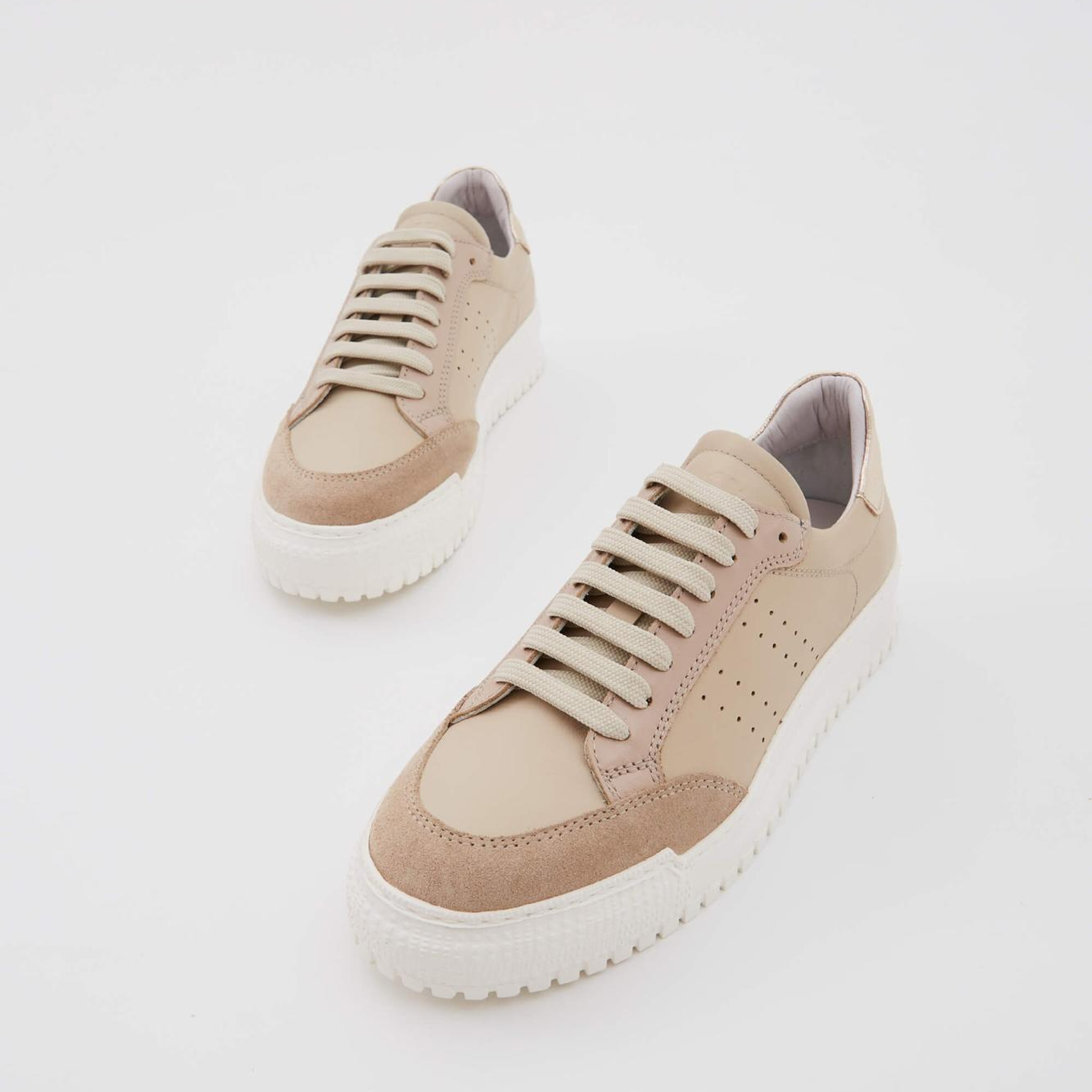 Tamer Tanca Kadın Hakiki Deri Bej Sneakers & Spor Ayakkabı