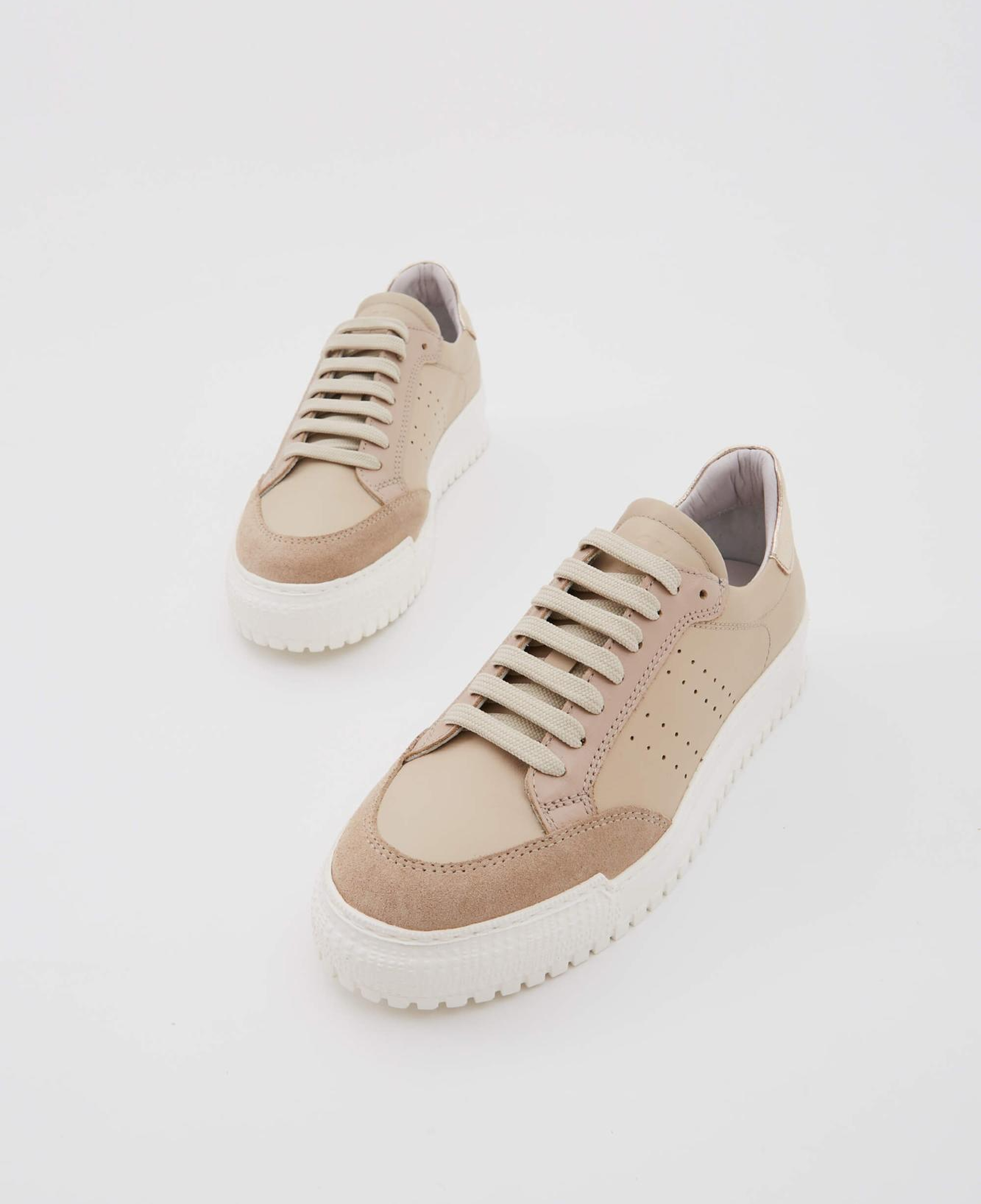 Tamer Tanca Kadın Hakiki Deri Bej Sneakers & Spor Ayakkabı