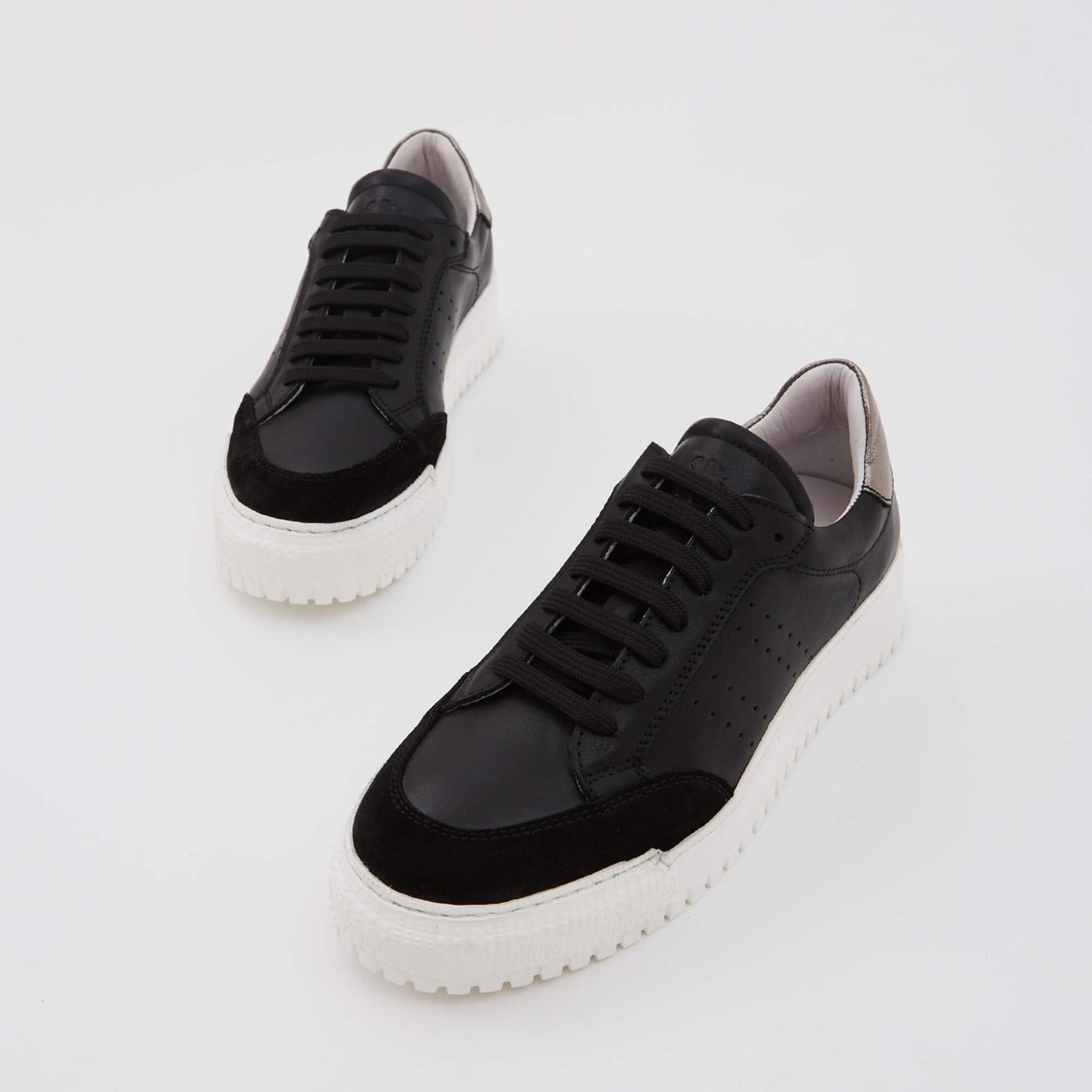 Tamer Tanca Kadın Hakiki Deri Siyah Sneakers & Spor Ayakkabı