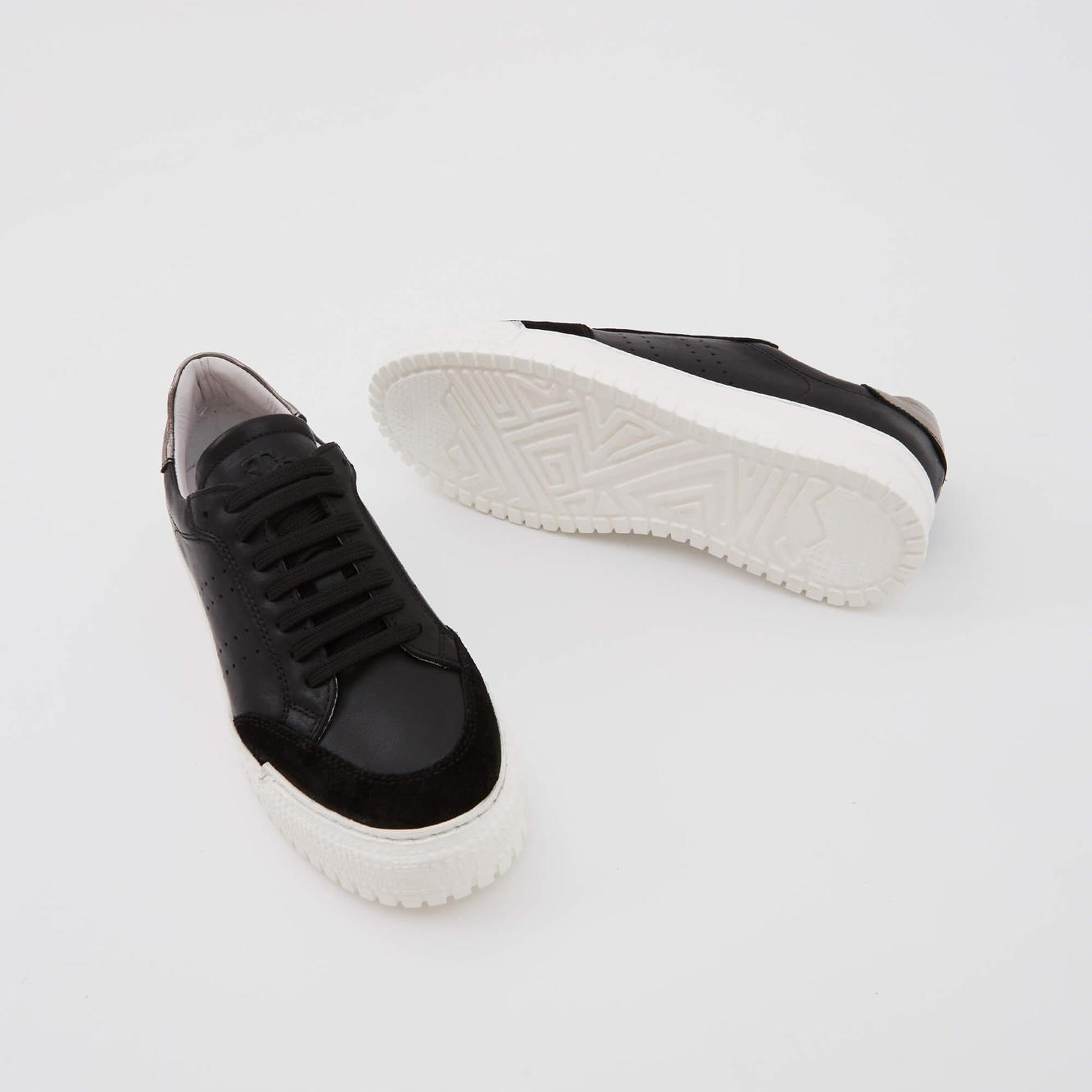 Tamer Tanca Kadın Hakiki Deri Siyah Sneakers & Spor Ayakkabı