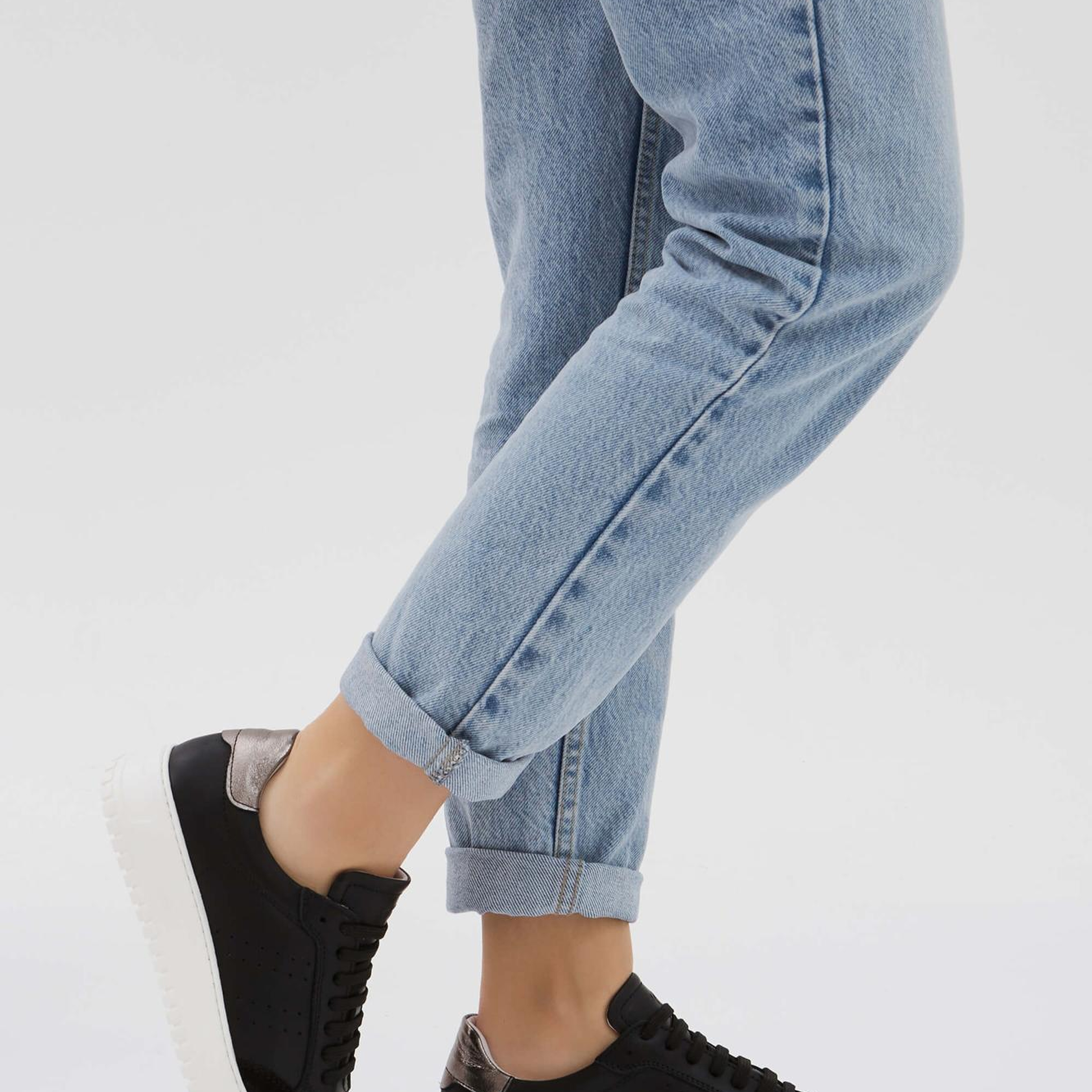 Tamer Tanca Kadın Hakiki Deri Siyah Sneakers & Spor Ayakkabı