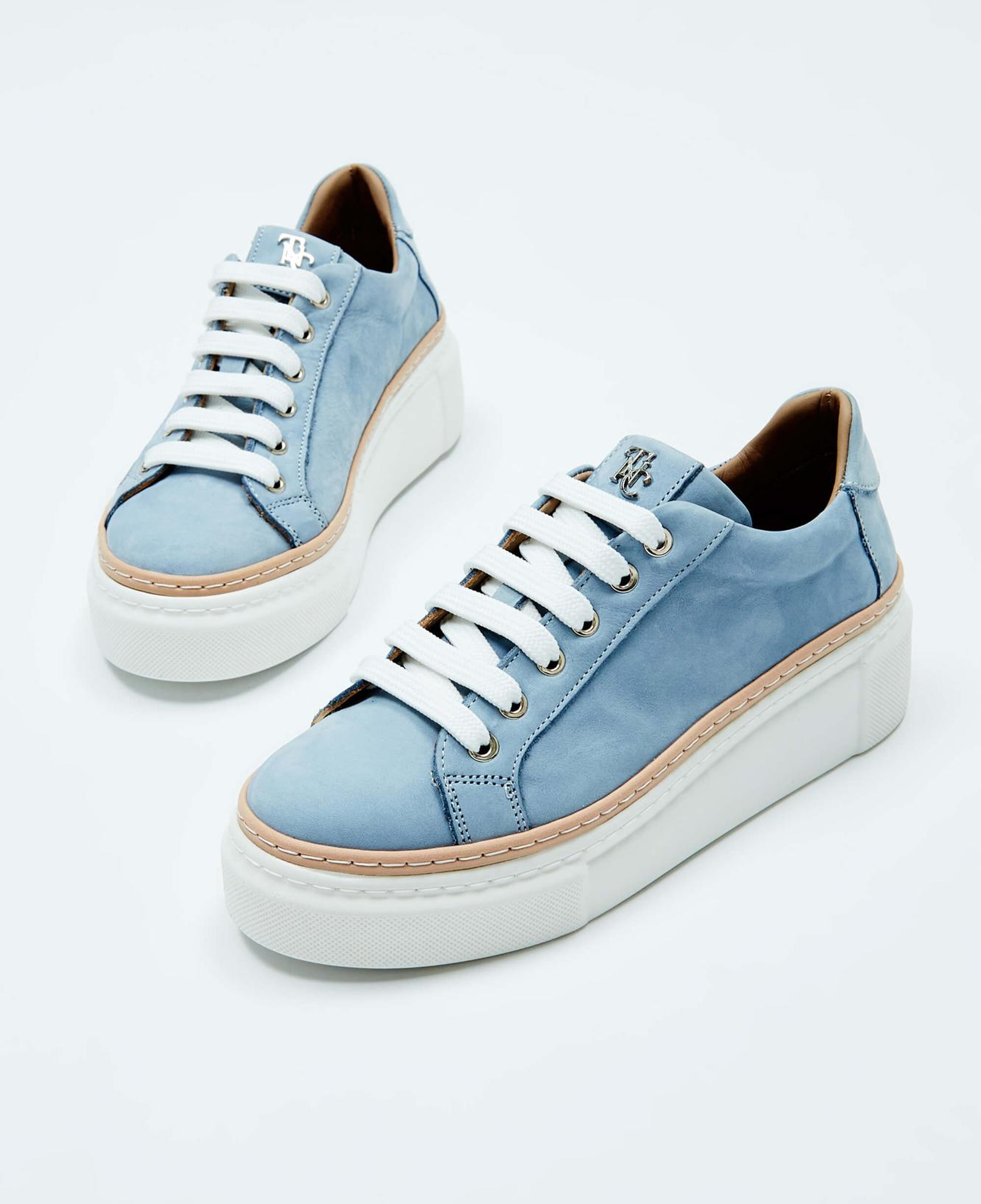 Tamer Tanca Kadın Hakiki Deri Açık Mavi Nubuk Sneakers & Spor Ayakkabı